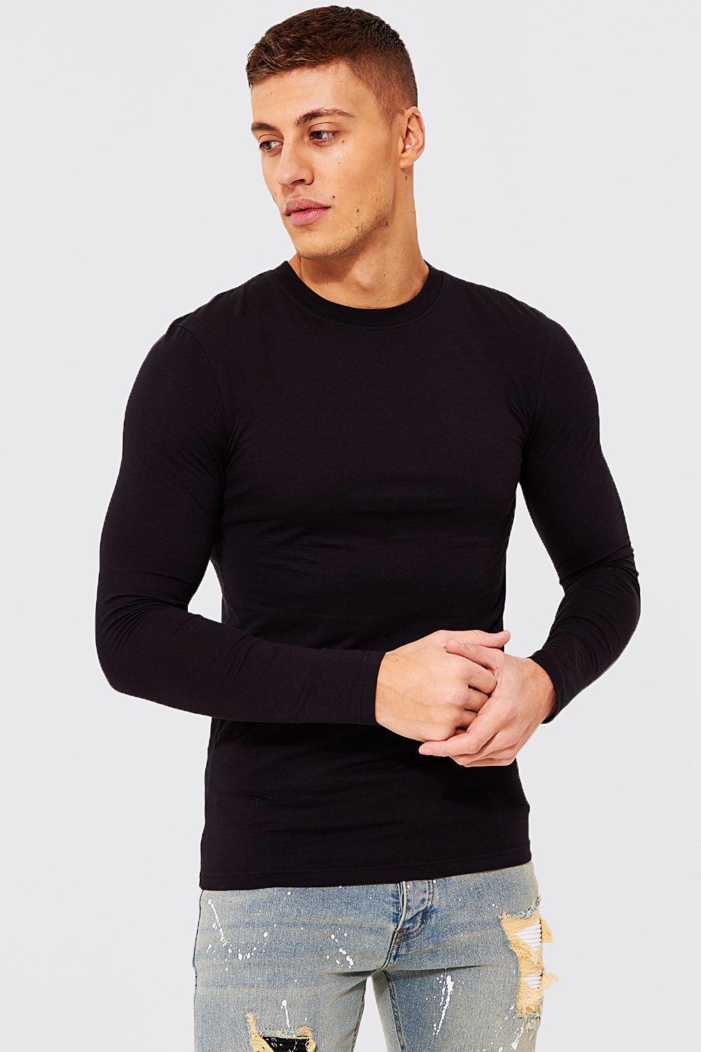 Long Sleeve Muscle | boohooMAN USA