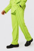 Lime Relaxed Seam Suit Trousers