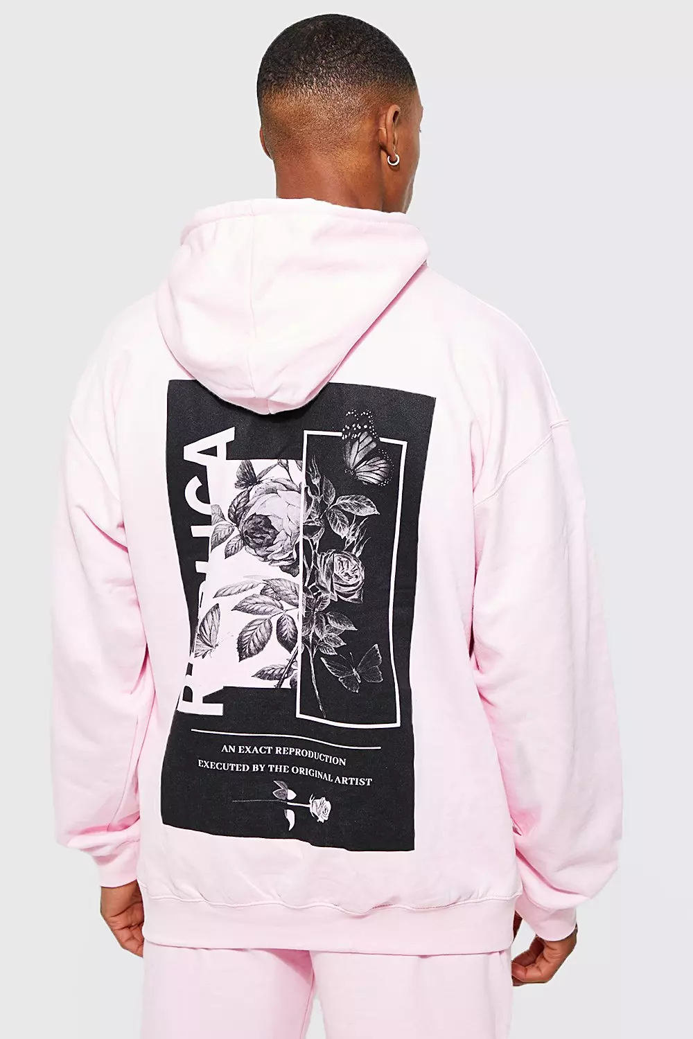 Light pink Oversized Replica Graphic Hooded Tracksuit alternative image