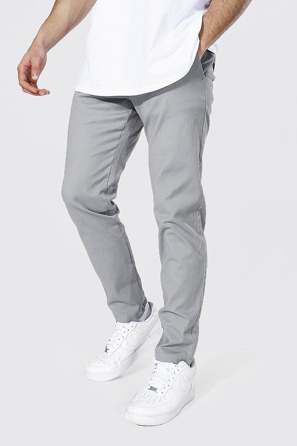 grey slim fit chinos