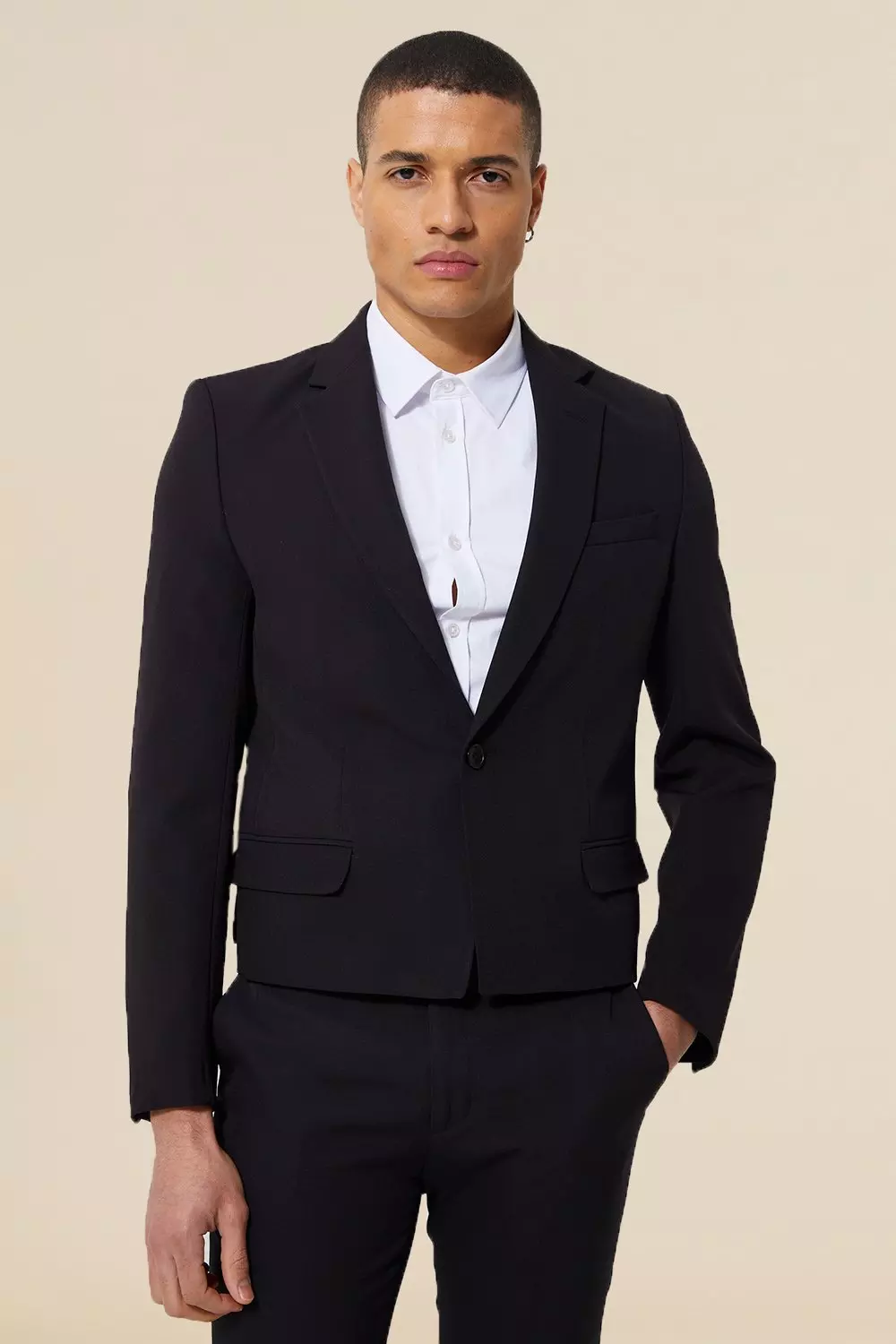 Cropped jacket suit hotsell