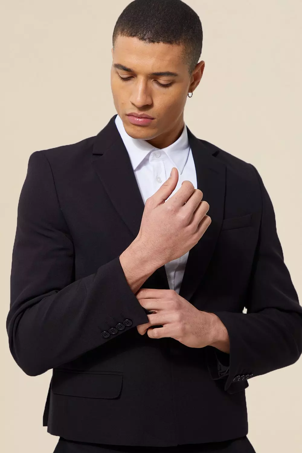 Cropped suit jacket best sale