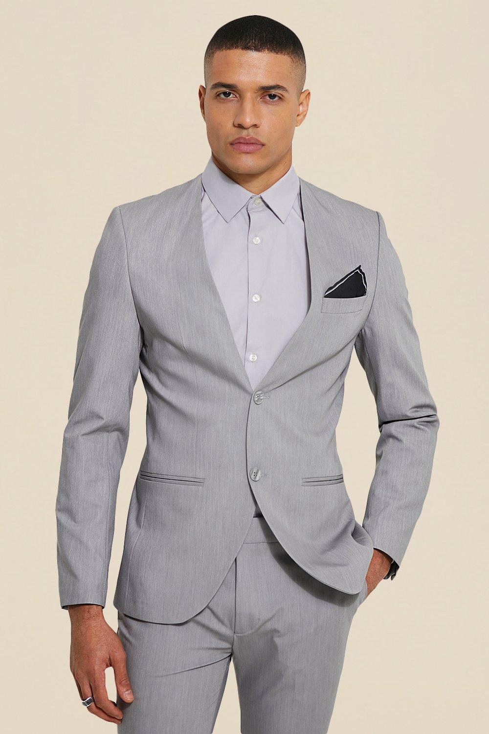 Skinny sale charcoal suit