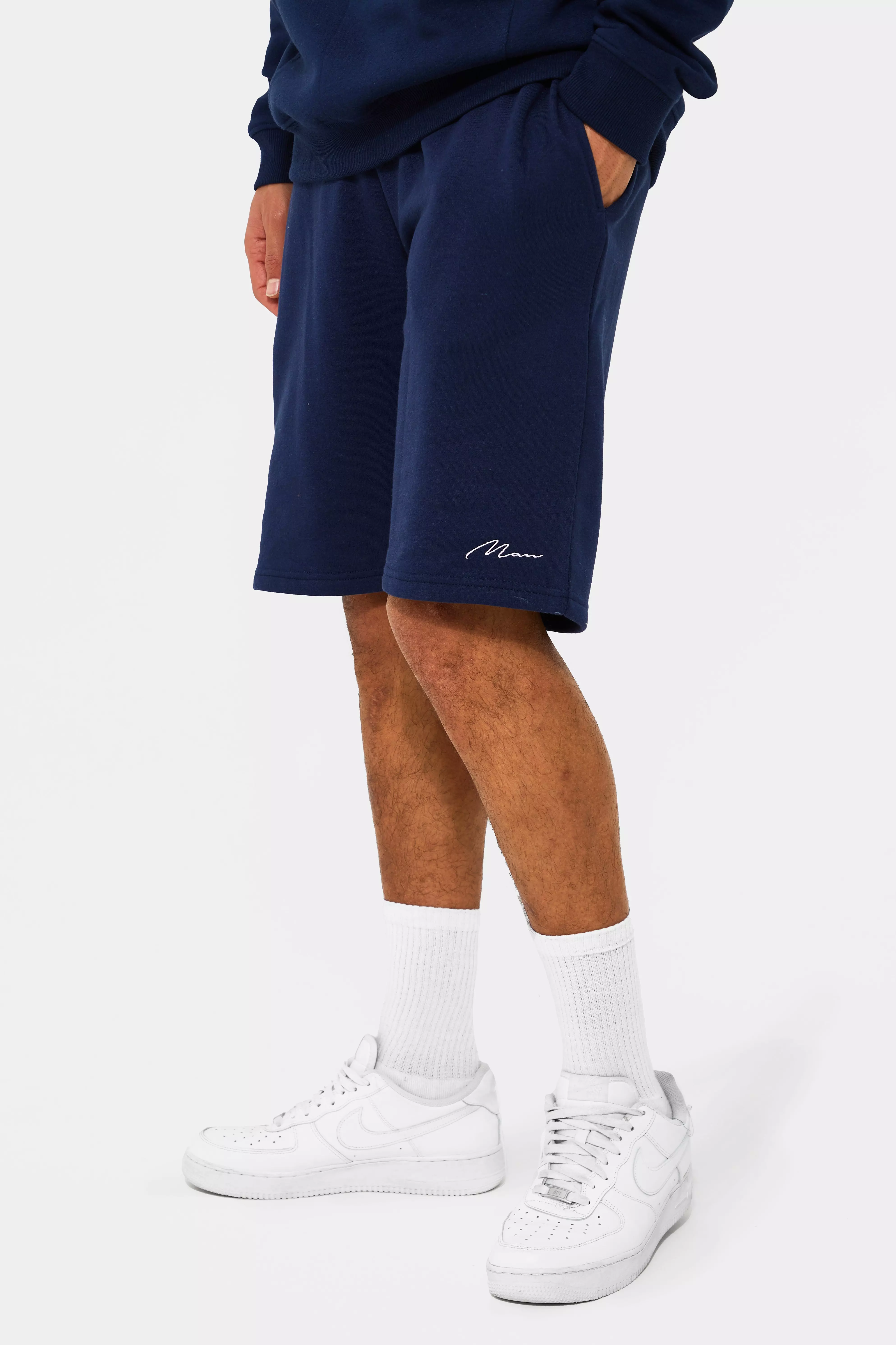 Navy Tall Man Mid Sweat Shorts