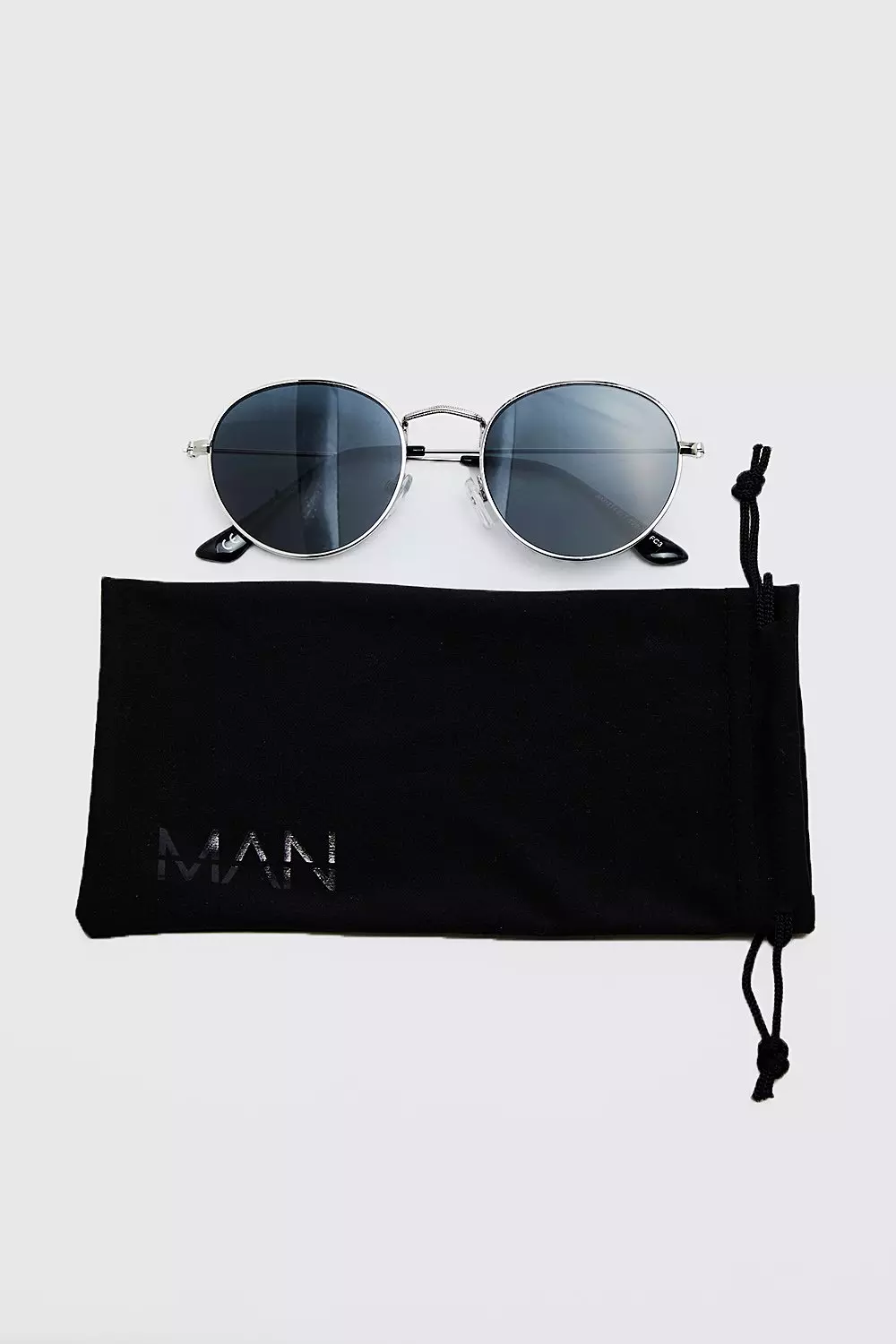 Runde Sonnenbrille aus Metall, Gold alternatives Bild