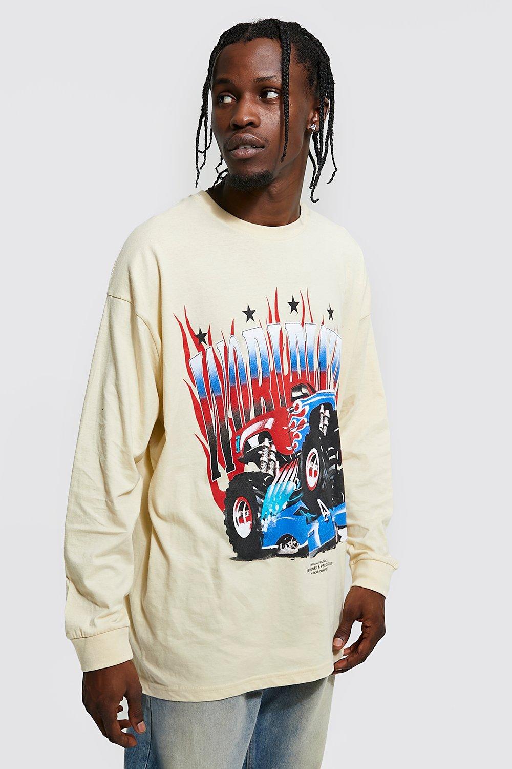 boohooMAN Men's Oversized Car Graphic T-Shirt