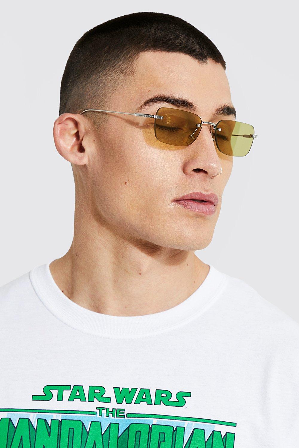 Kaufe Katzenaugen-Sonnenbrille, modisches Trend-Design, große Rahmen- Sonnenbrille, Damen-Sonnenbrille, rahmenlose Metall-Sonnenbrille,  Verlaufsgläser