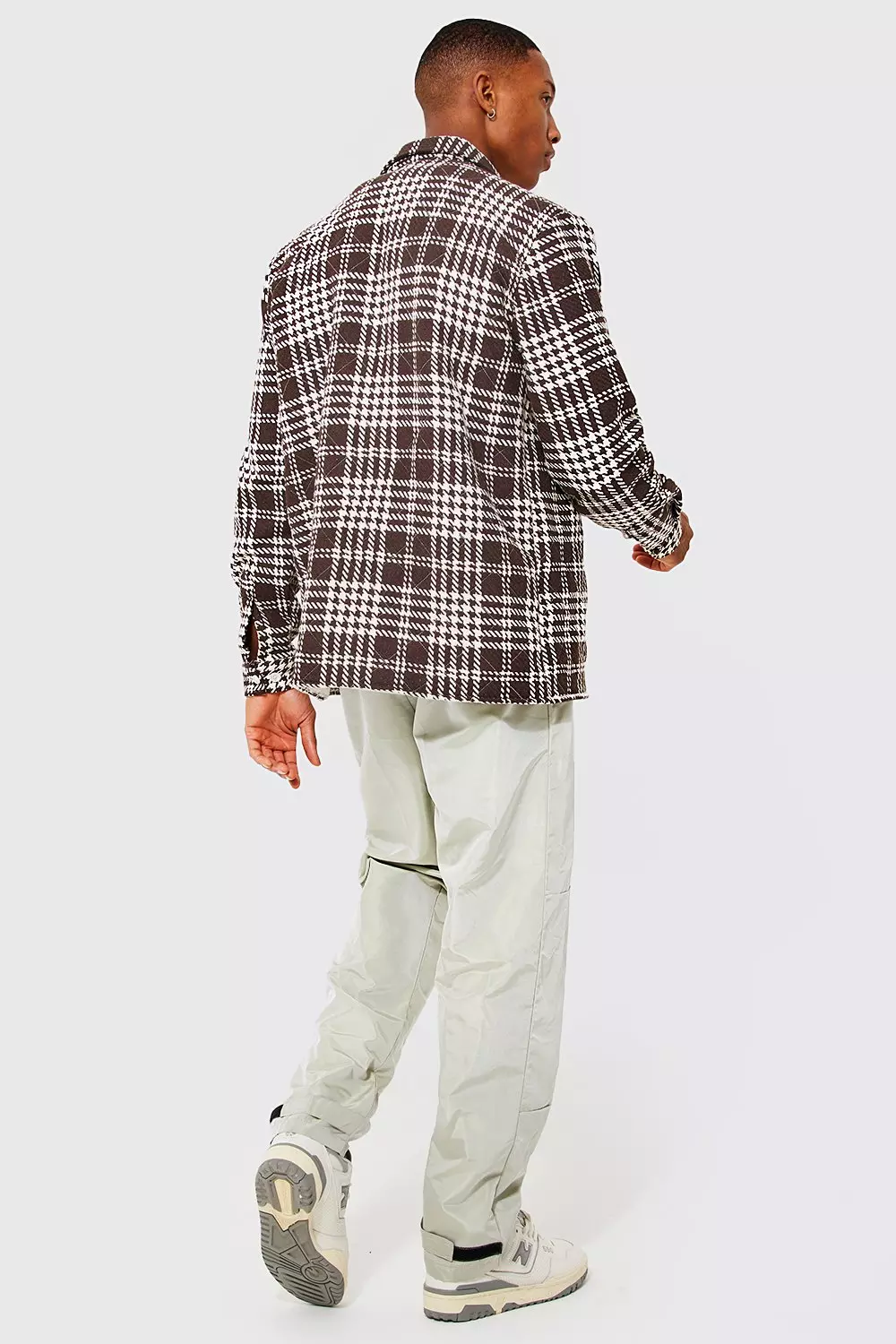 Heavy Weight Flannel Borg Lined Shirt Jacket | boohooMAN USA