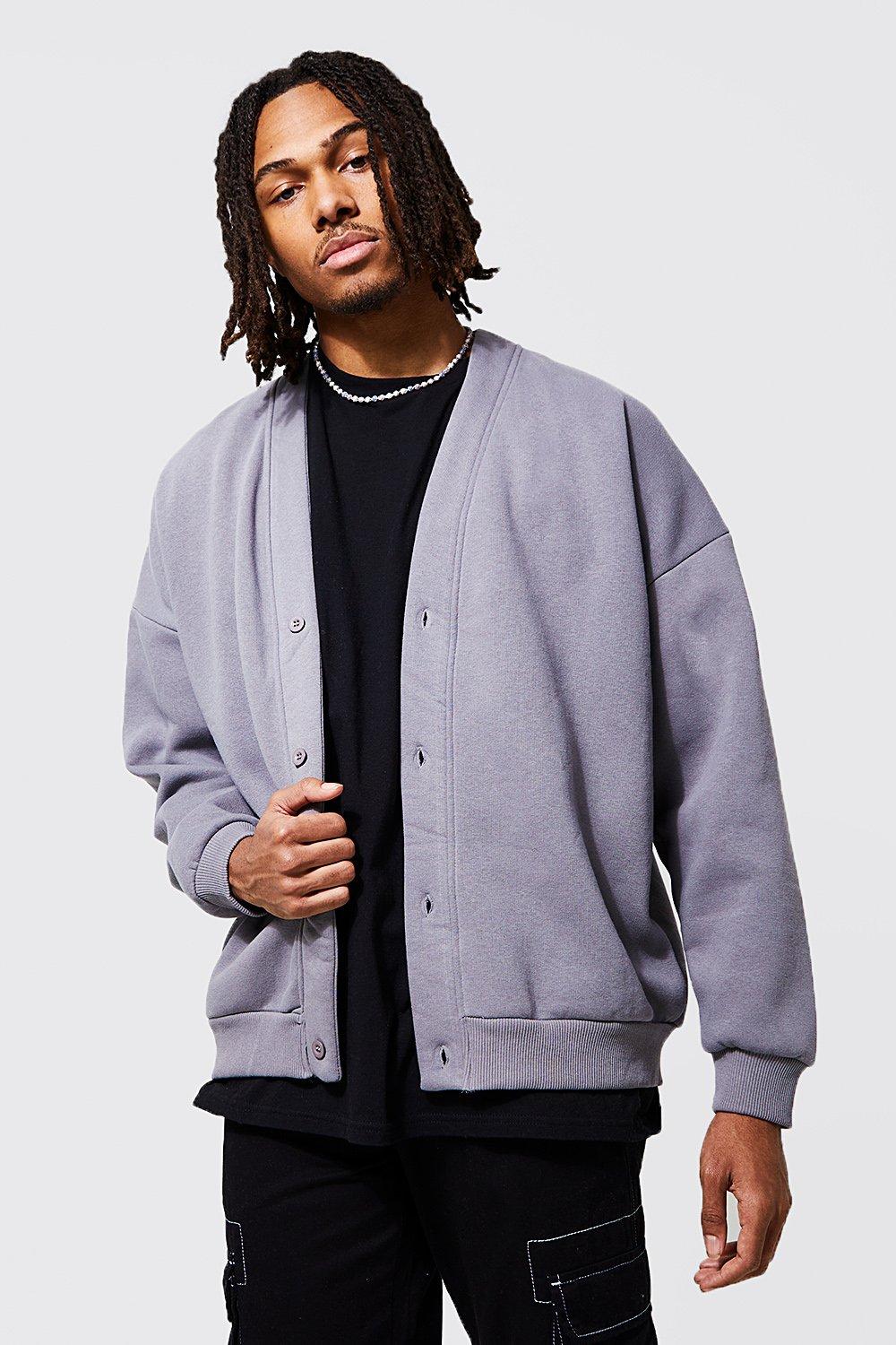 Oversized Jersey Cardigan | boohooMAN USA