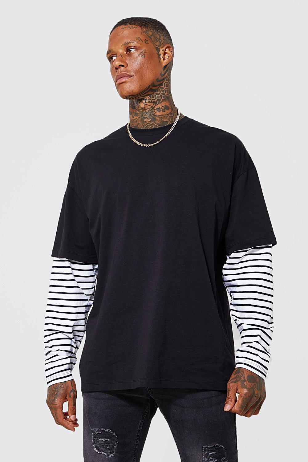 Oversized Ofcl Faux Layer Long Sleeve T-shirt