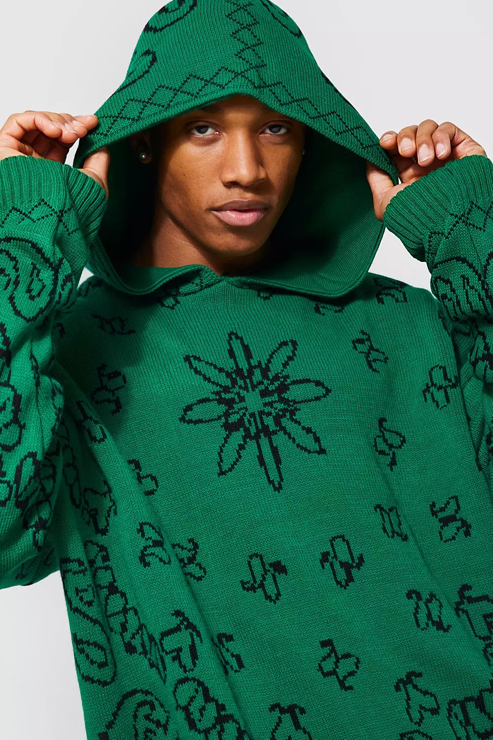 Green bandana hoodie sale
