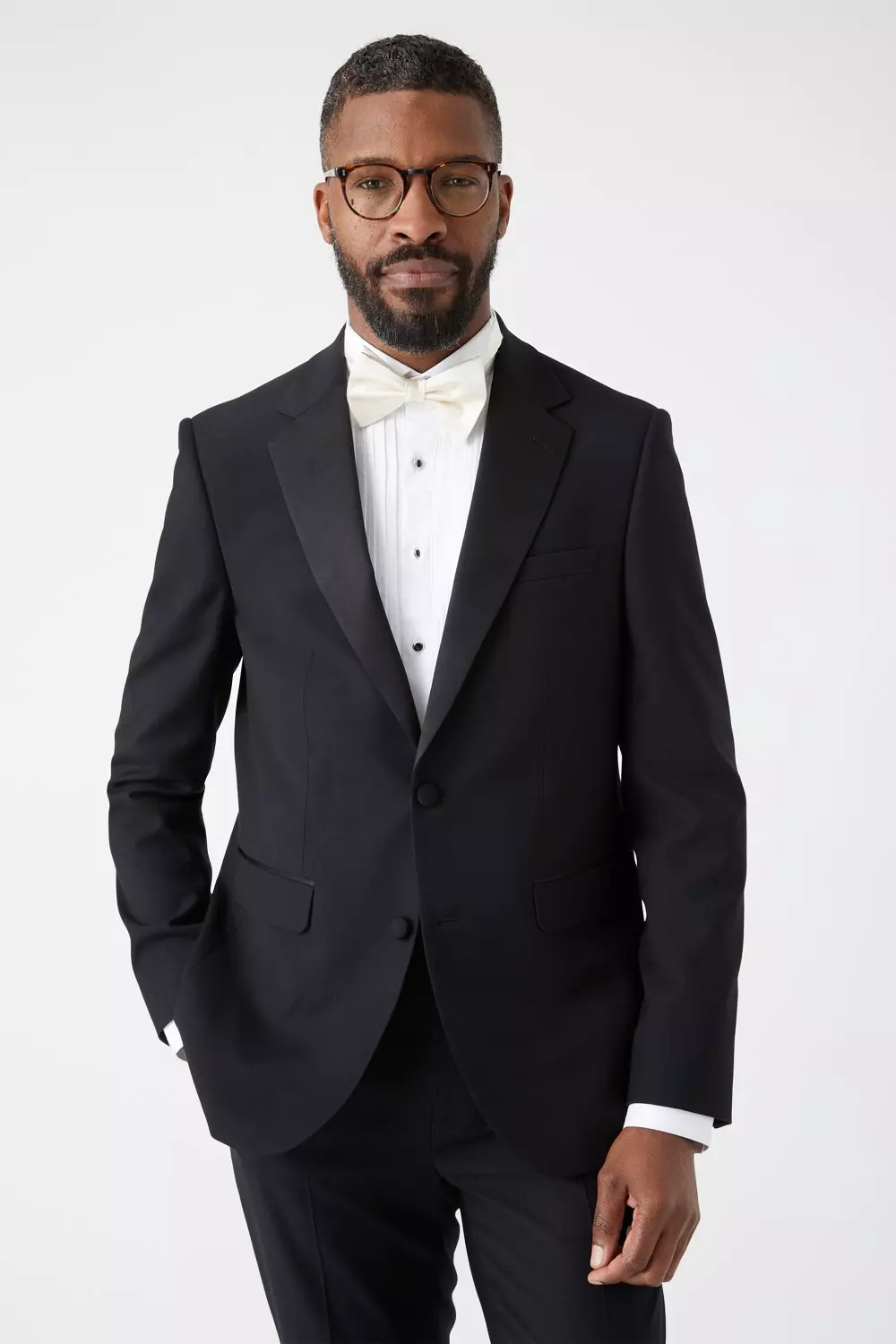 Slim Fit Black Tuxedo Suit Jacket alternative image