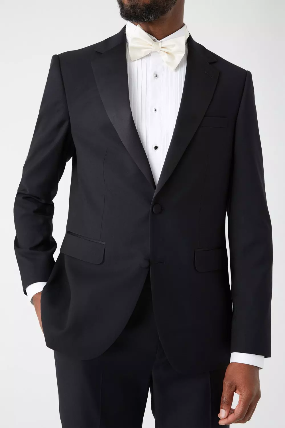 Slim Fit Black Tuxedo Suit Jacket alternative image