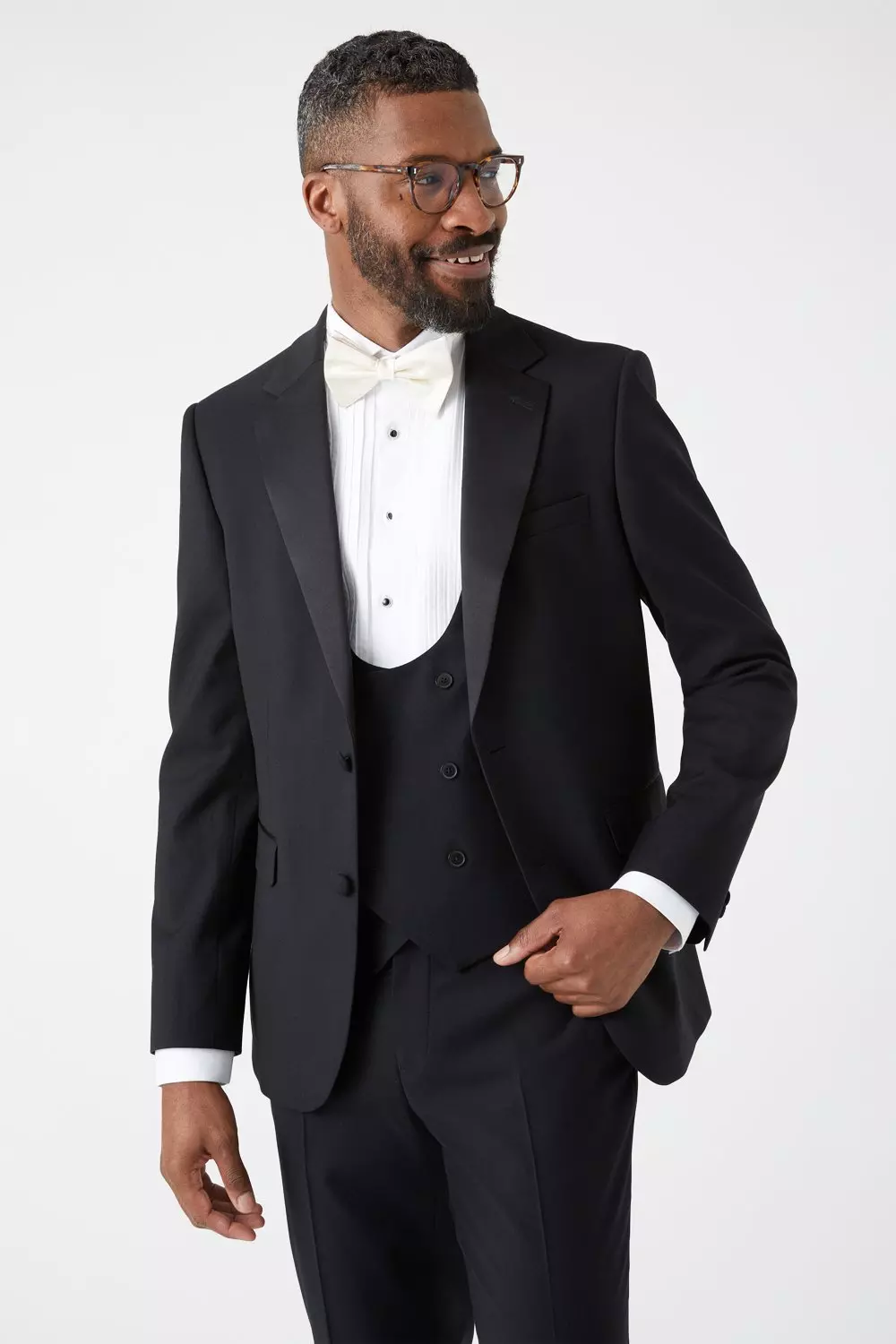 Slim Fit Black Tuxedo Suit Jacket alternative image