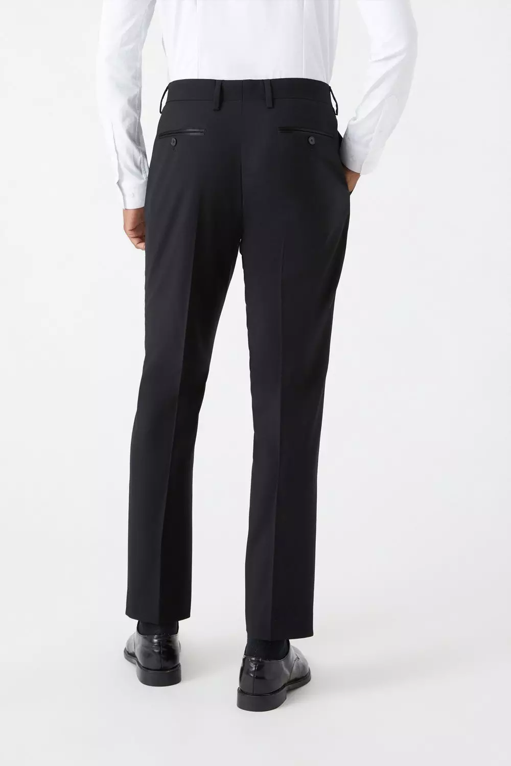 Black Skinny Fit Tuxedo Suit Trousers alternative image