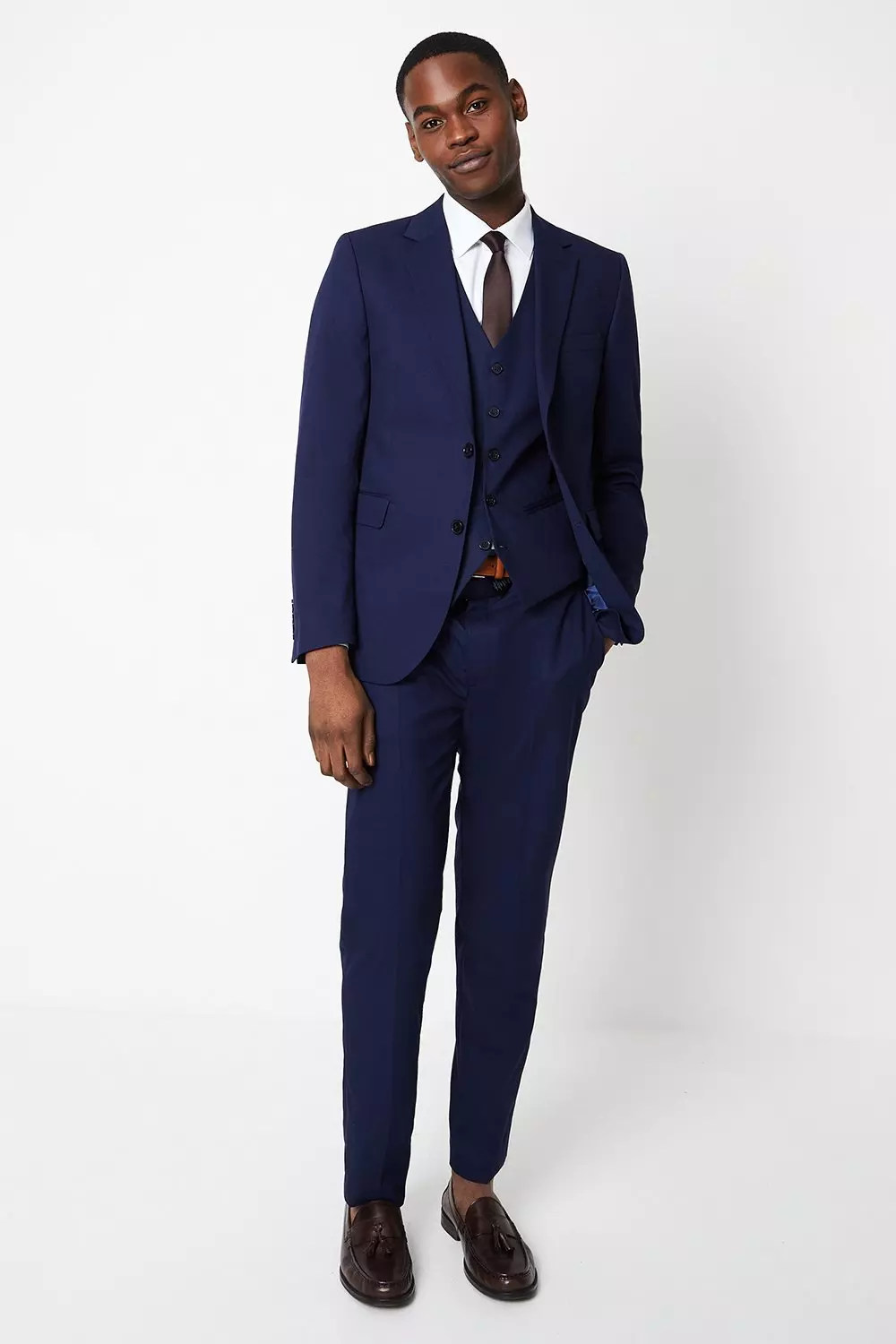 Slim Fit Blue 2 Button Suit Trouser alternative image