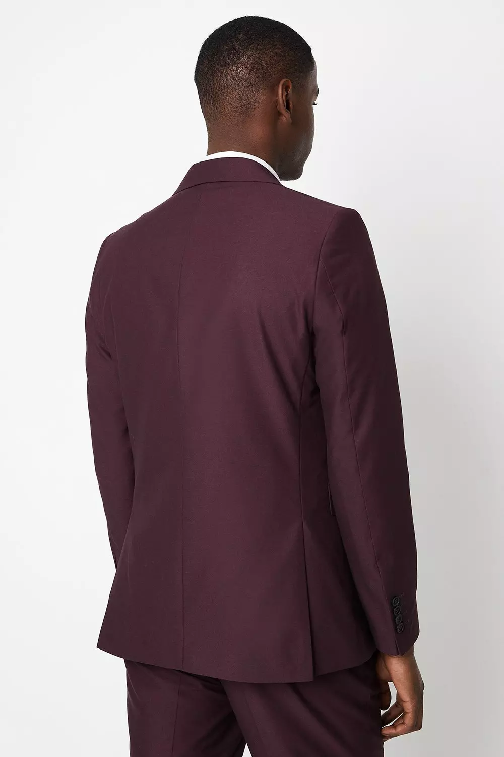 Slim Fit Burgundy 2 Button Suit Jacket alternative image