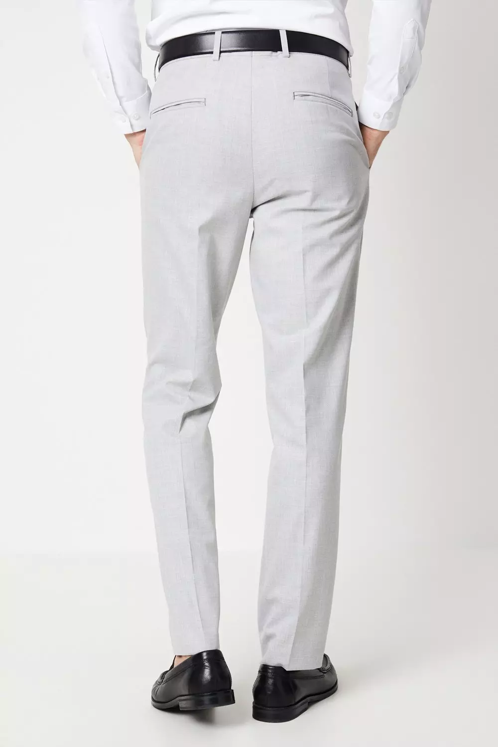 Slim Fit Grey Heathered Wedding Suit Trouser alternative image