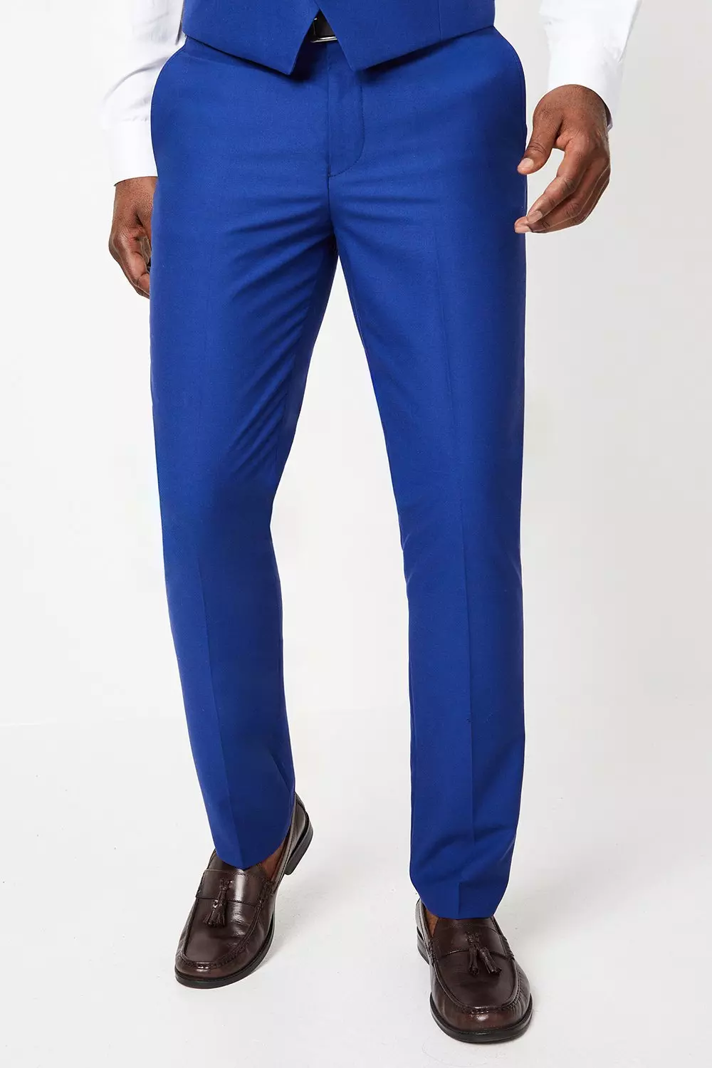 Bright Blue Slim Fit Suit Trouser alternative image