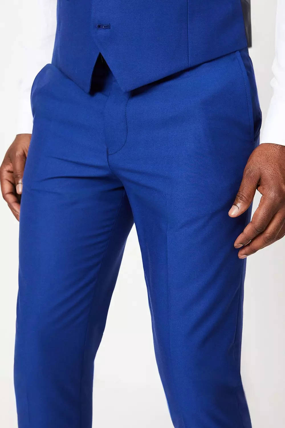 Bright Blue Slim Fit Suit Trouser alternative image