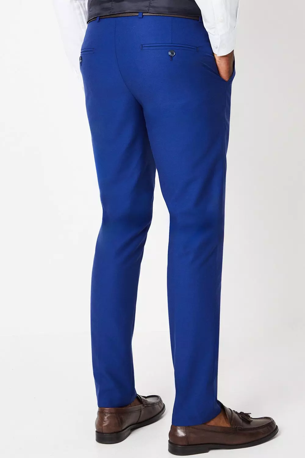Bright Blue Slim Fit Suit Trouser alternative image