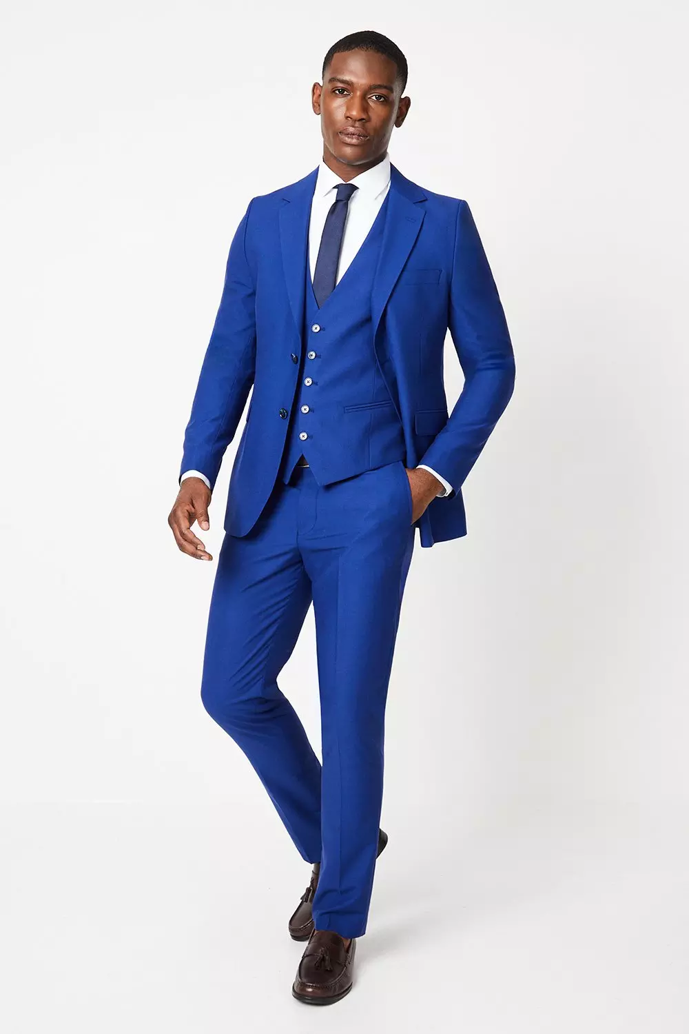 Bright Blue Slim Fit Suit Trouser alternative image