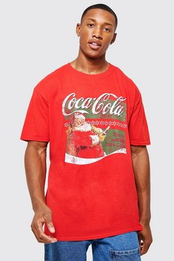 Oversized Coca Cola Christmas License | boohooMAN