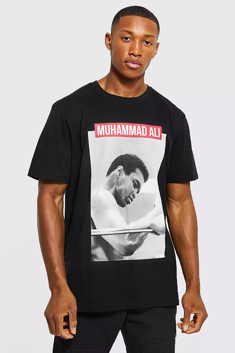 Black Oversized Muhammad Ali License T-shirt alternatieve afbeelding