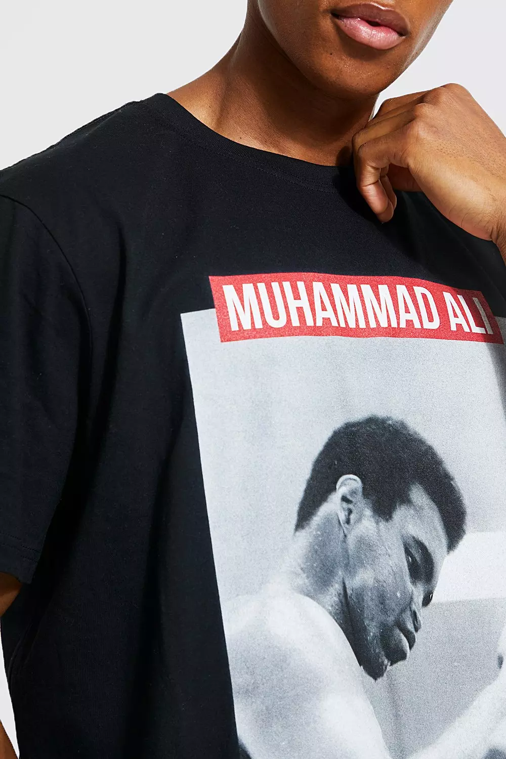 Black Oversized Muhammad Ali License T-shirt alternatieve afbeelding