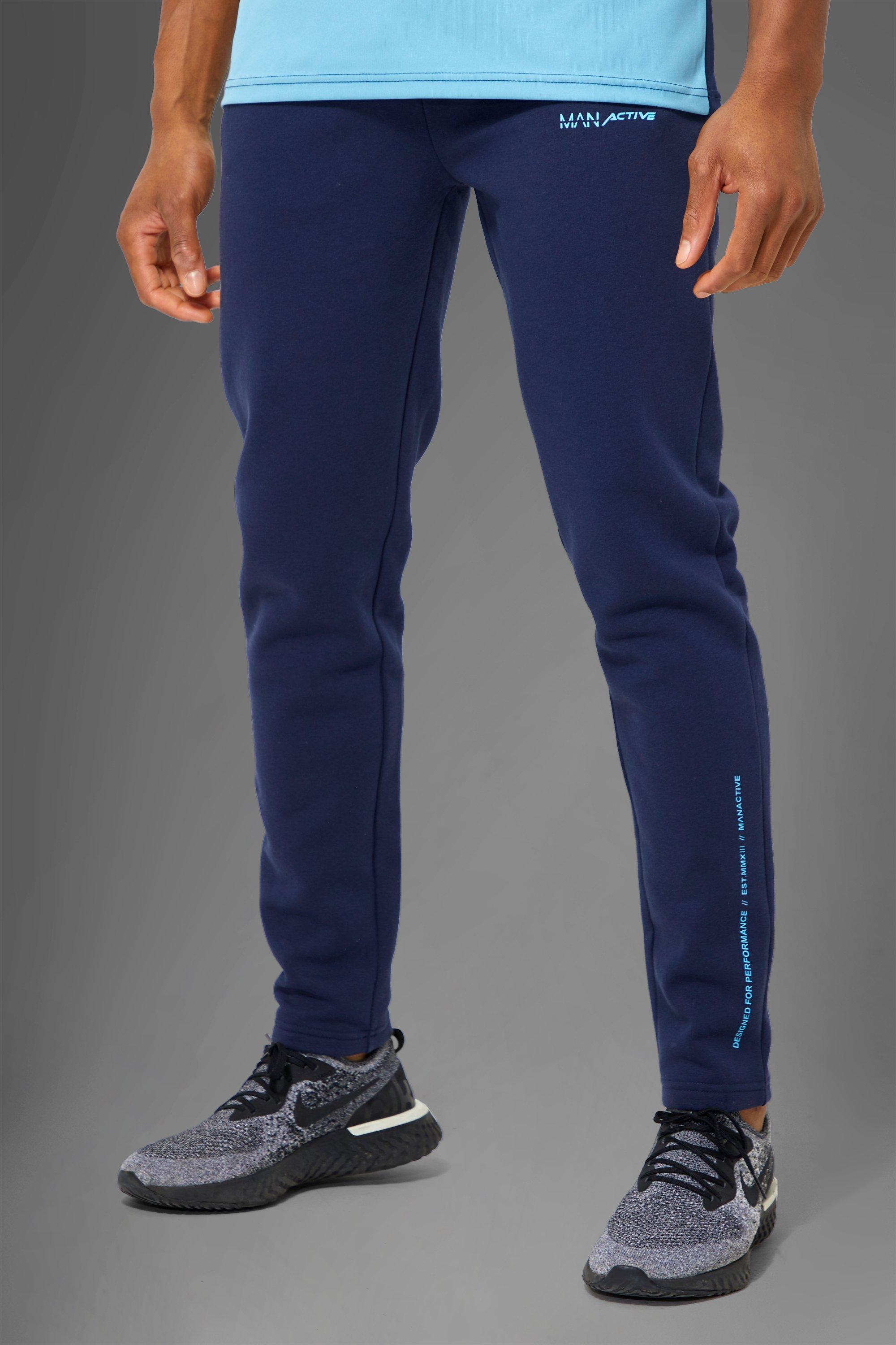 boohooman navy joggers