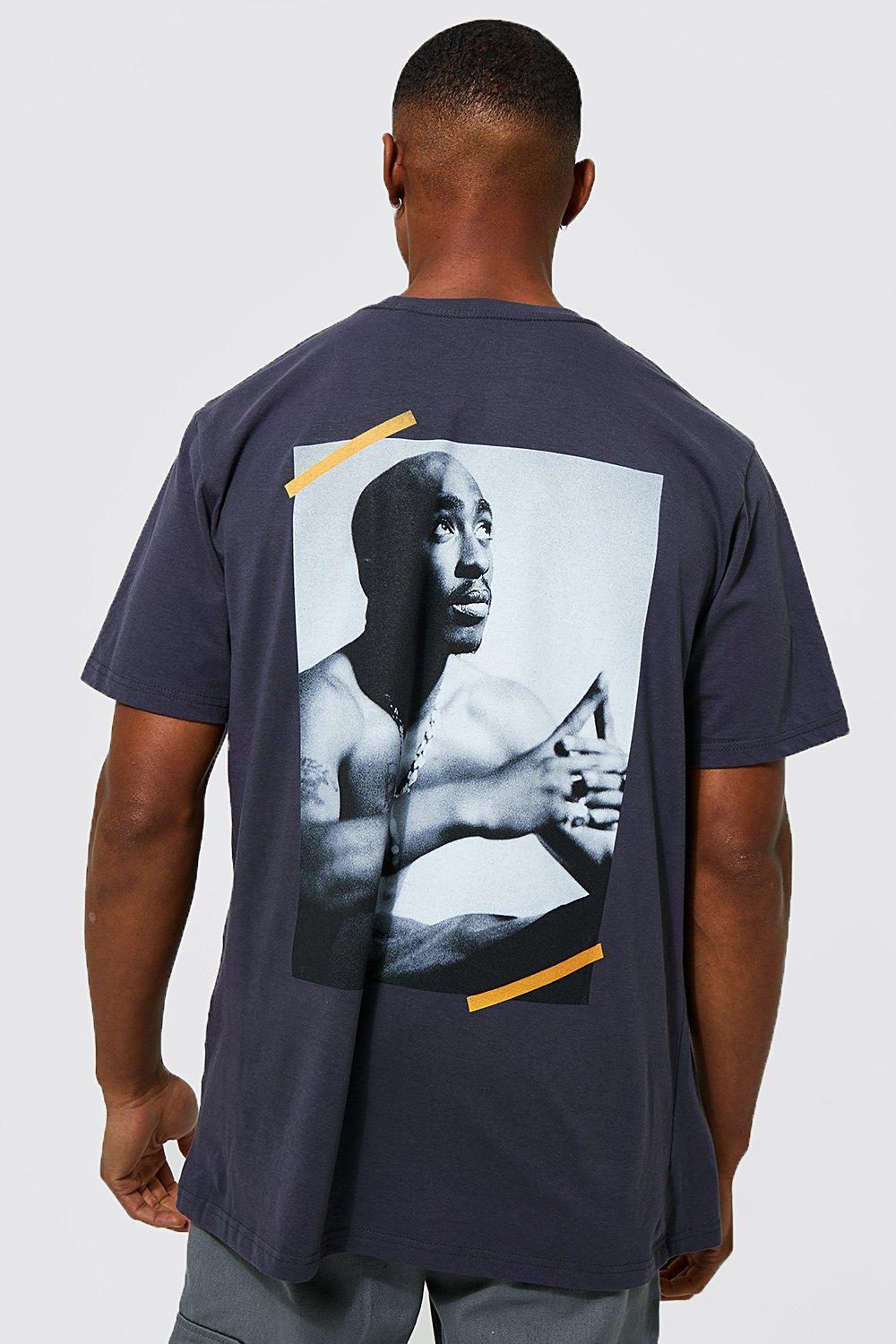 Oversized Tupac Word License T-shirt | boohooMAN USA