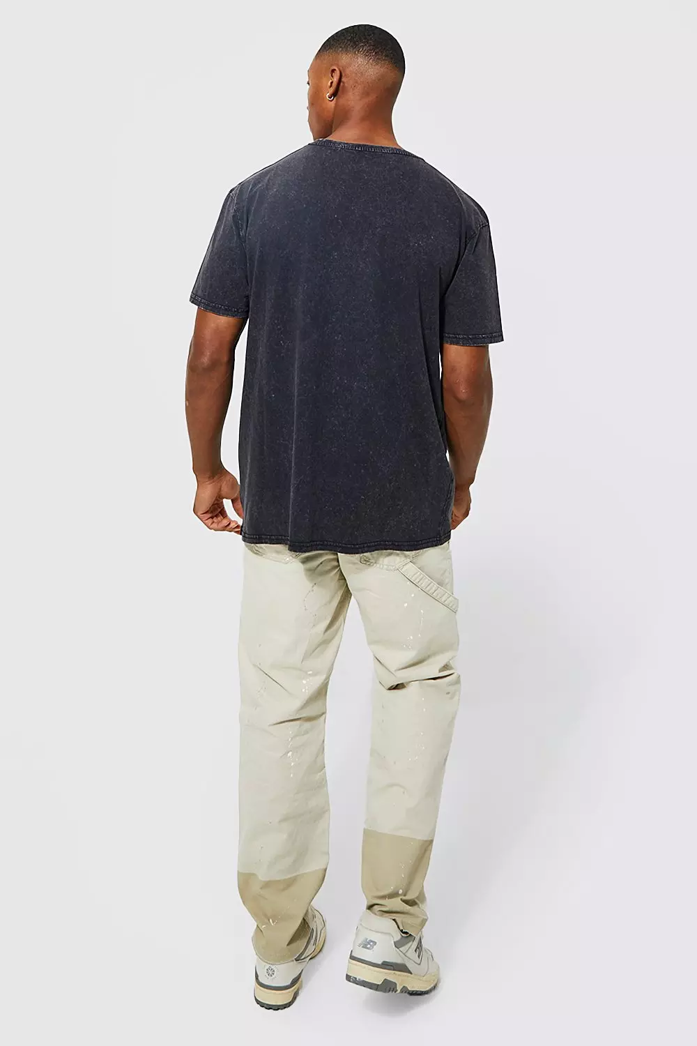 Charcoal Oversized Acid Wash Bob Marley T-shirt alternative image