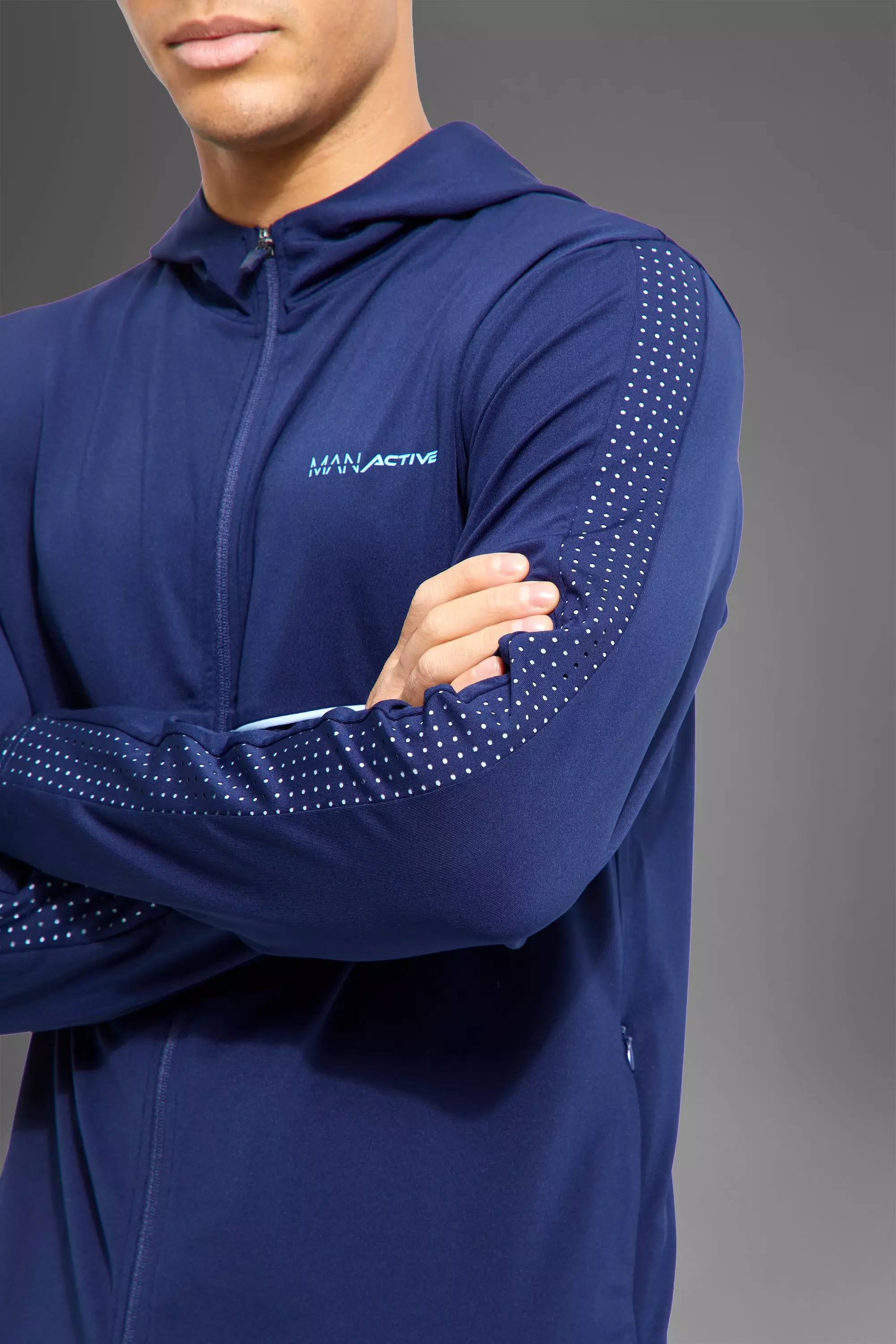 Mesh panel hoodie sale