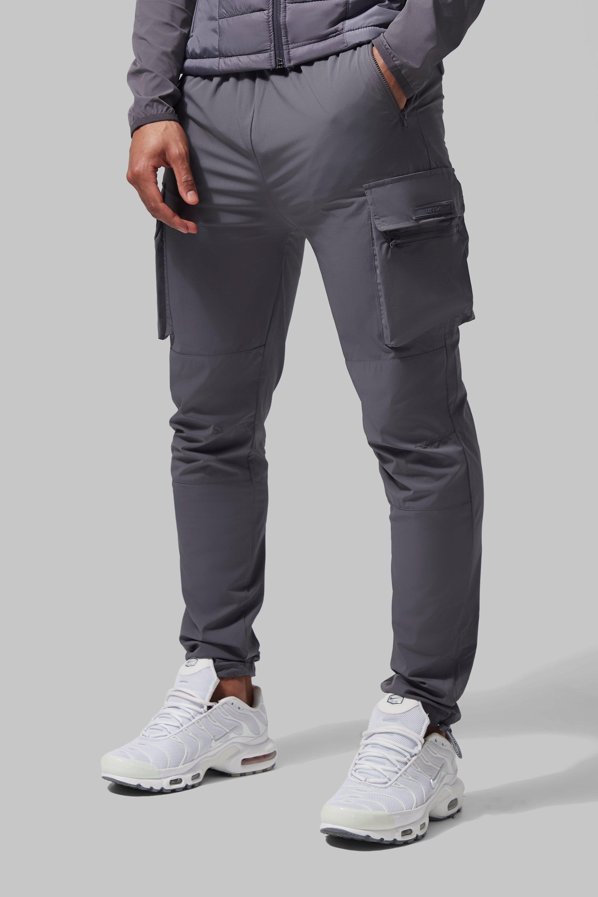 Men's Nylon Sweatpants | boohooMAN USA Men's Nylon Sweatpants | boohooMAN USA