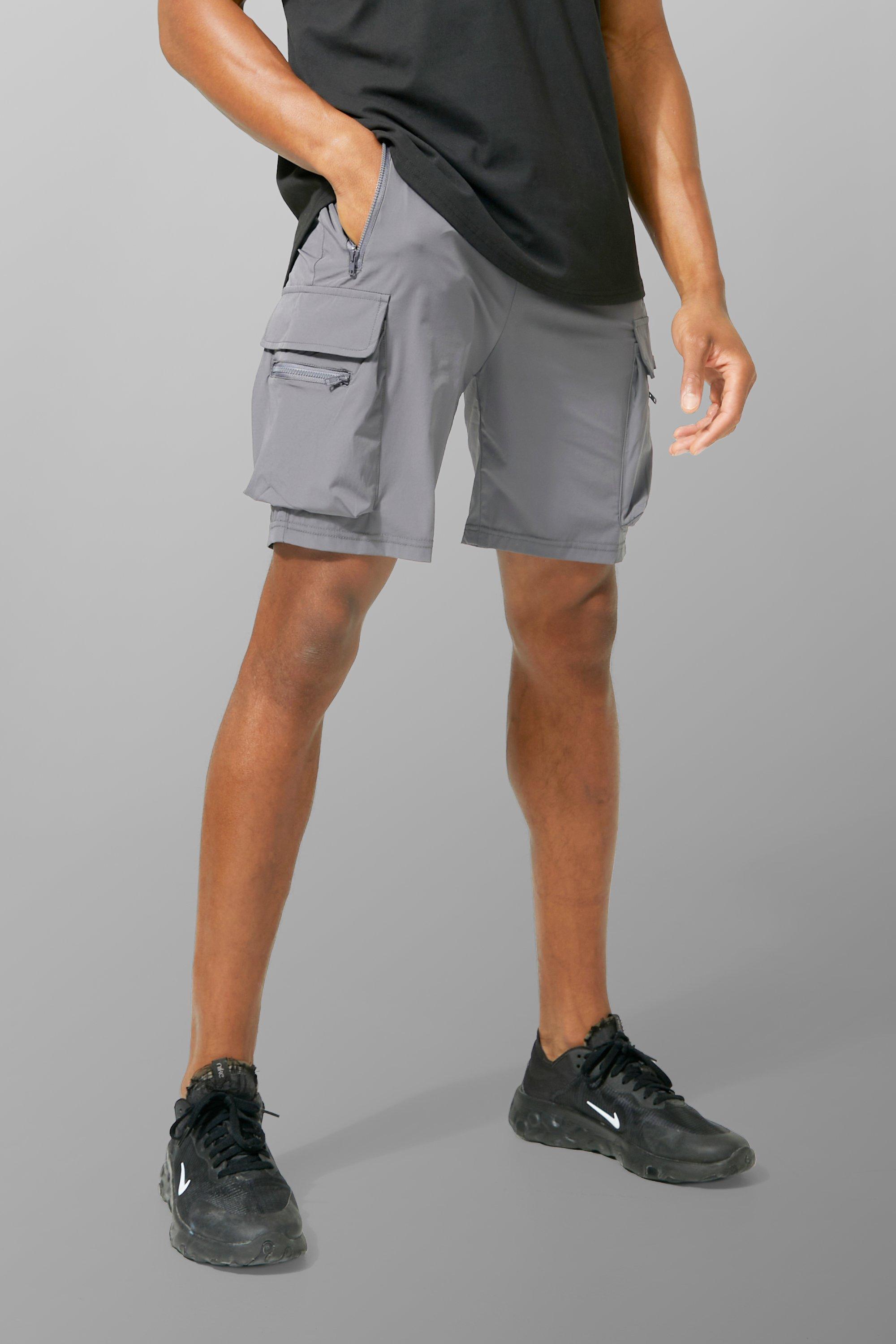 Boohooman grey hot sale shorts