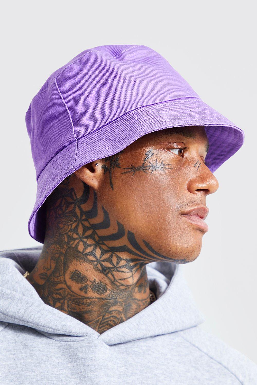 Squiggle Stripe Bucket Hat - Knit Bucket Hat Crushable Packable Sun Hat Washable Poppy Lilac