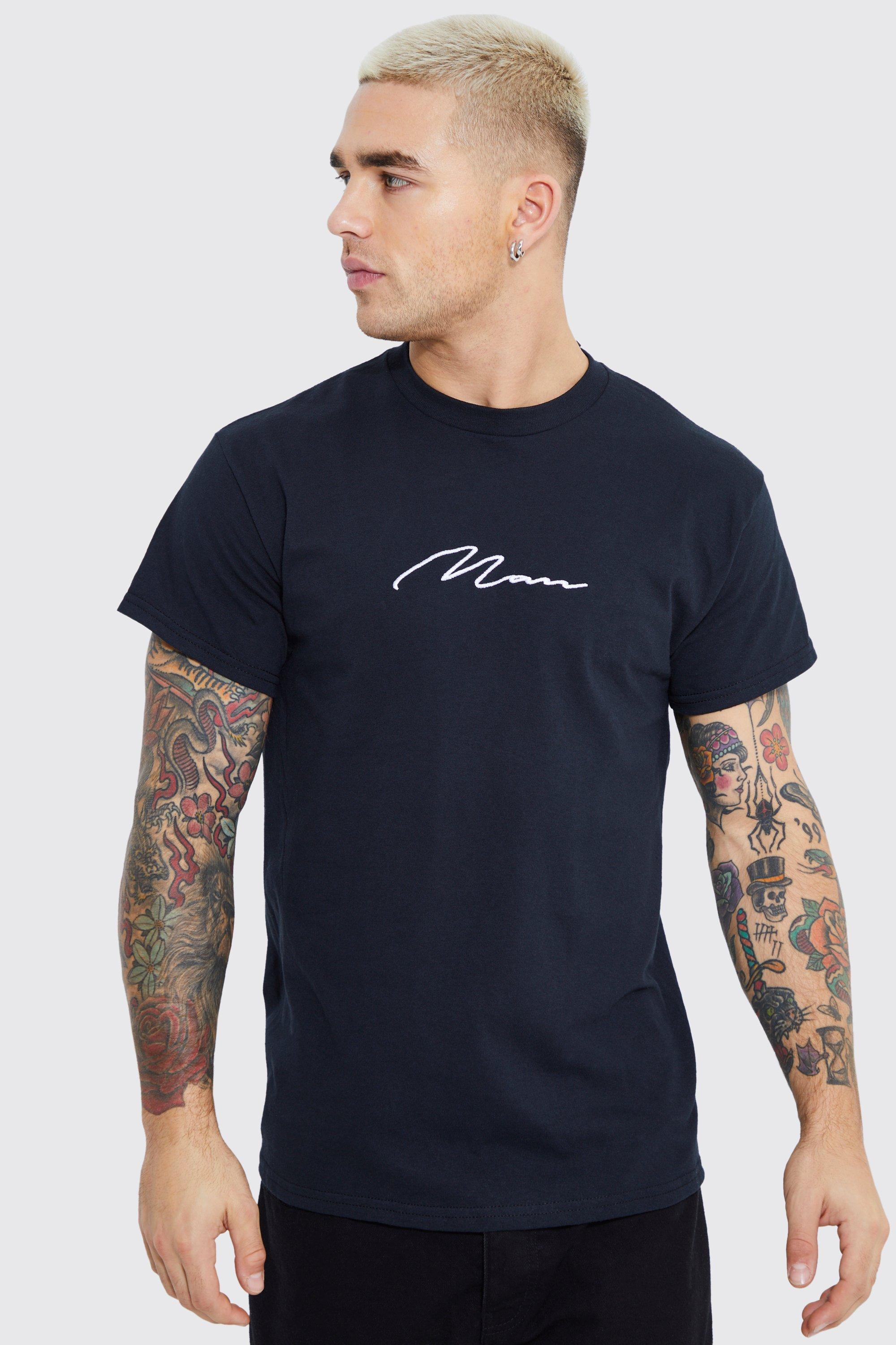 boohooMAN Man Signature Overdyed T-Shirt - Gray - Size L