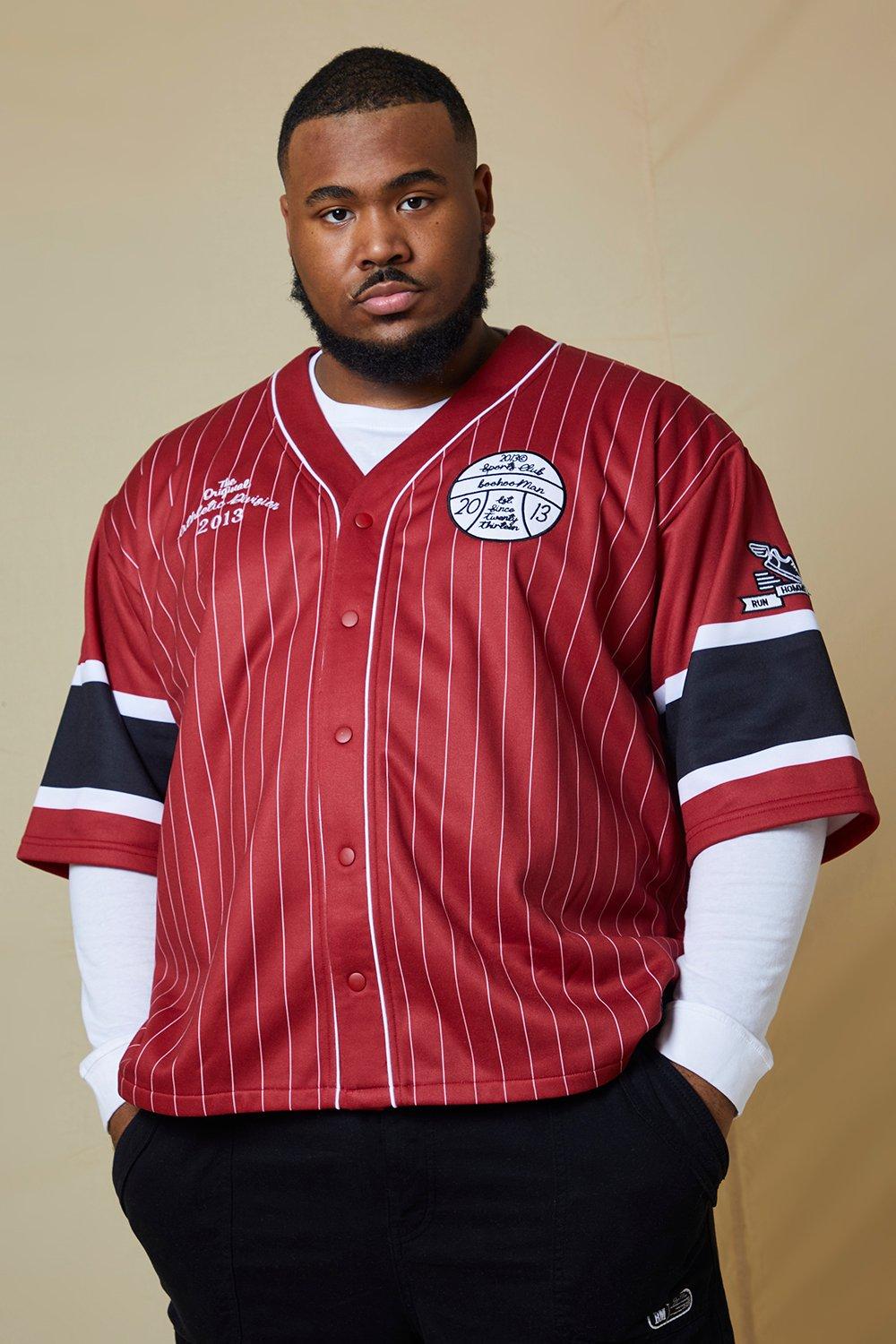 Plus size baseball jersey on sale