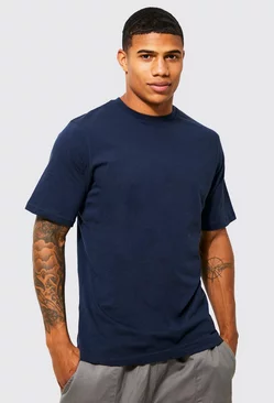Navy Basic Crew Neck T-Shirt