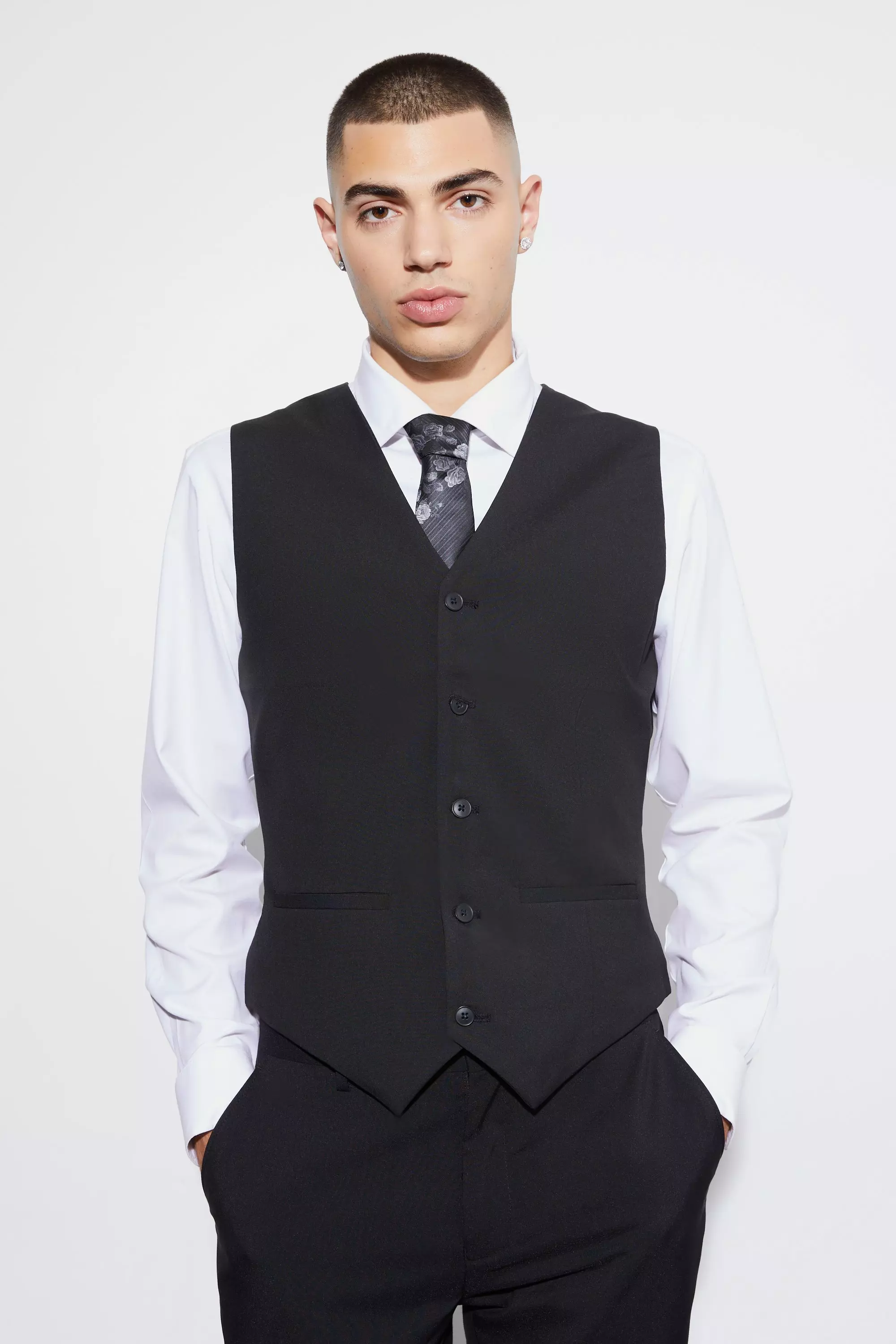 Black Super Skinny Vest