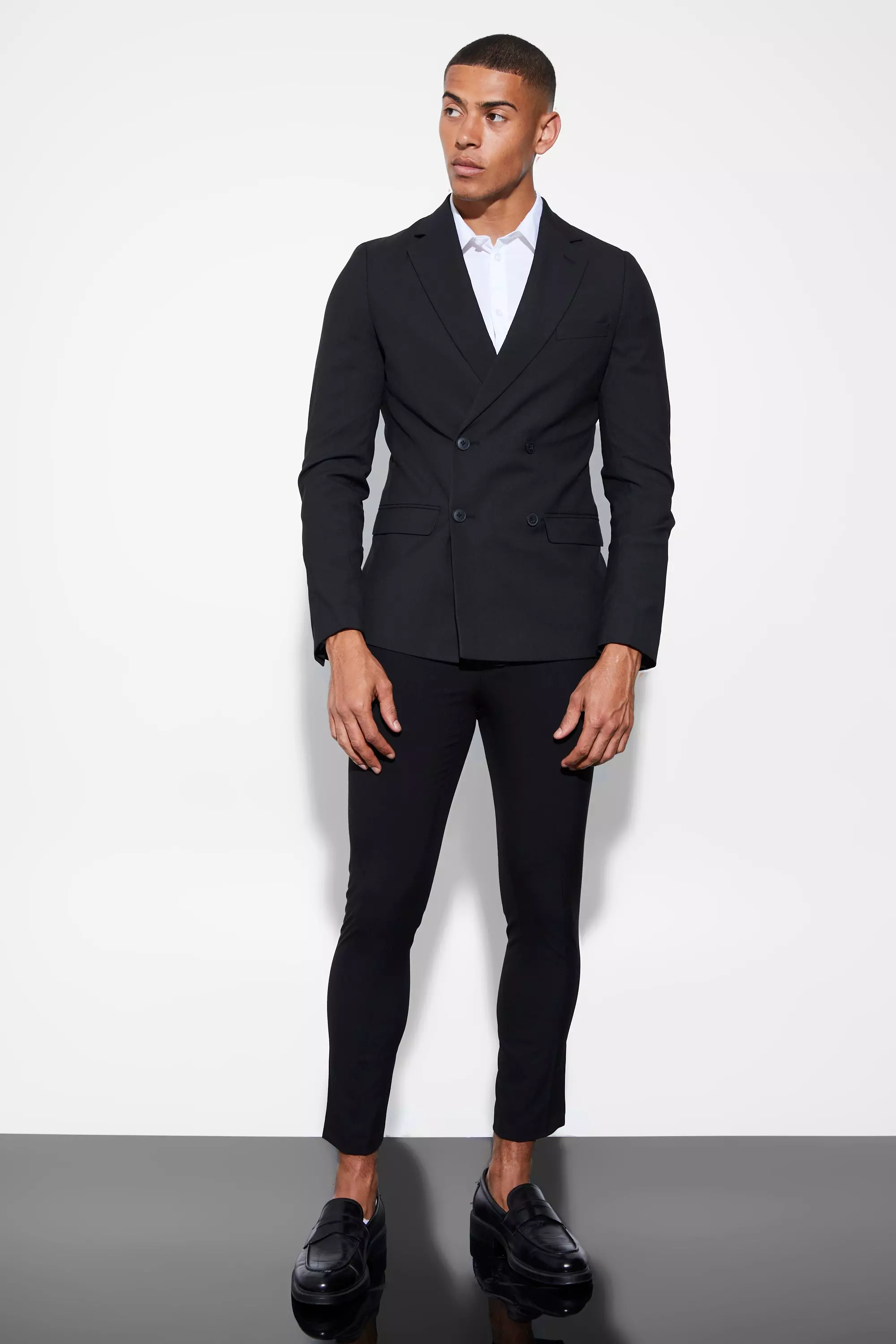 Super Skinny Double Breasted Suit Jacket | boohooMAN USA