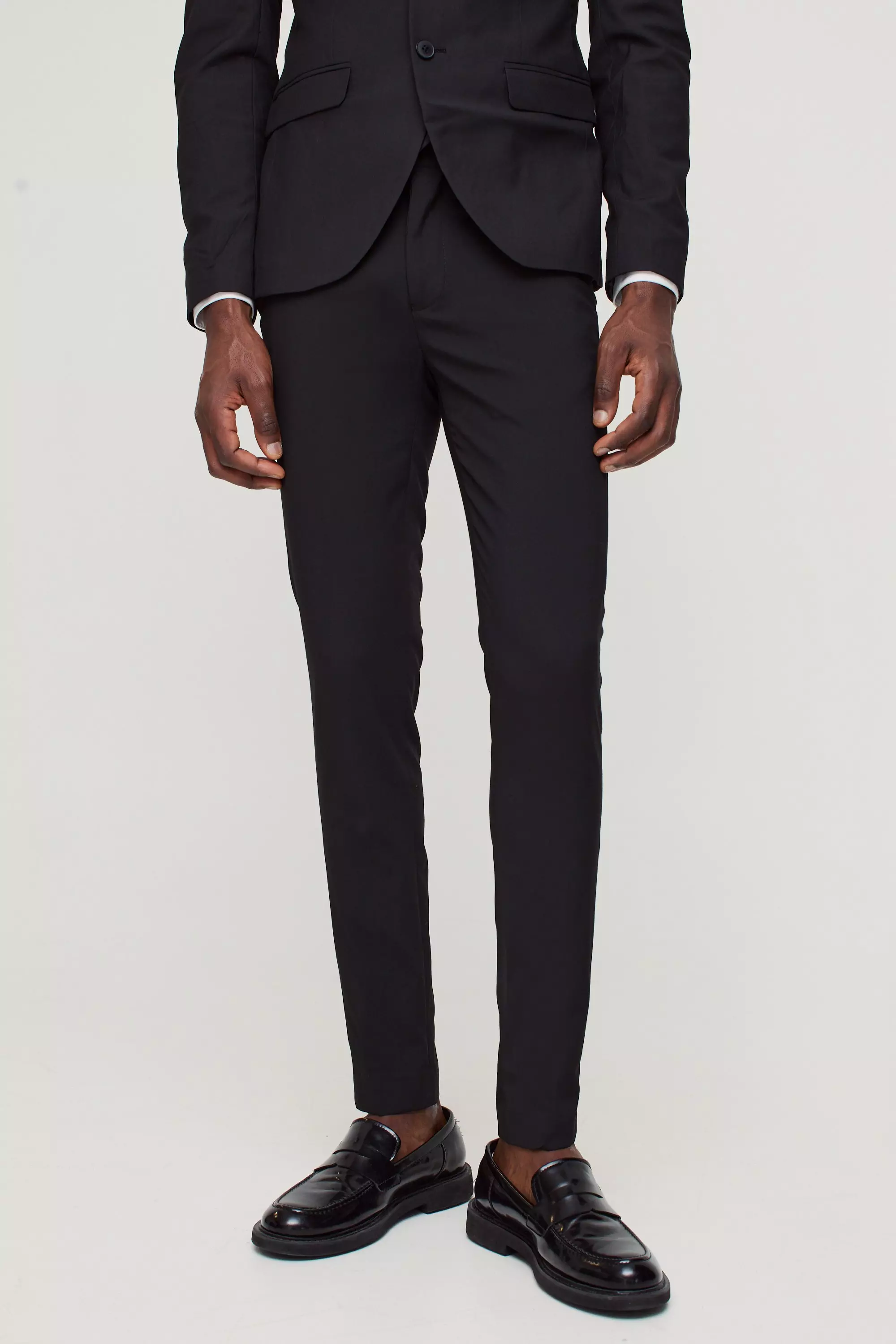 Black Super Skinny Suit Pants