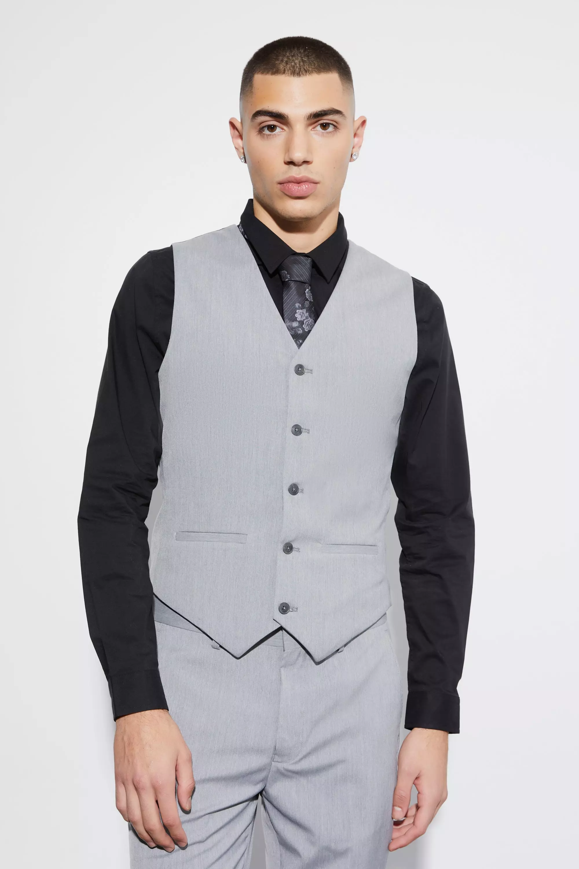 Grey Super Skinny Vest