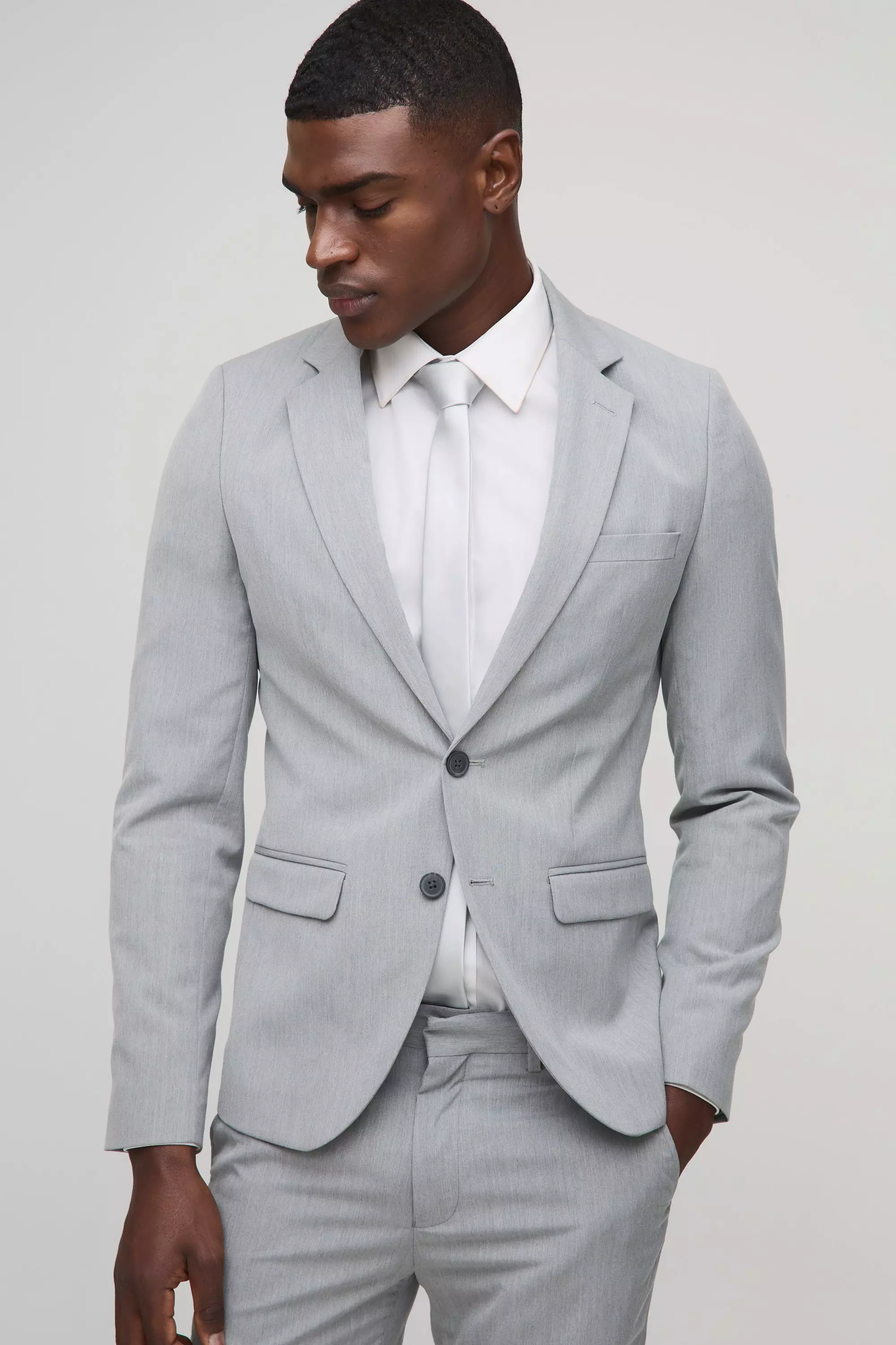 Veston super skinny, Grey autre image