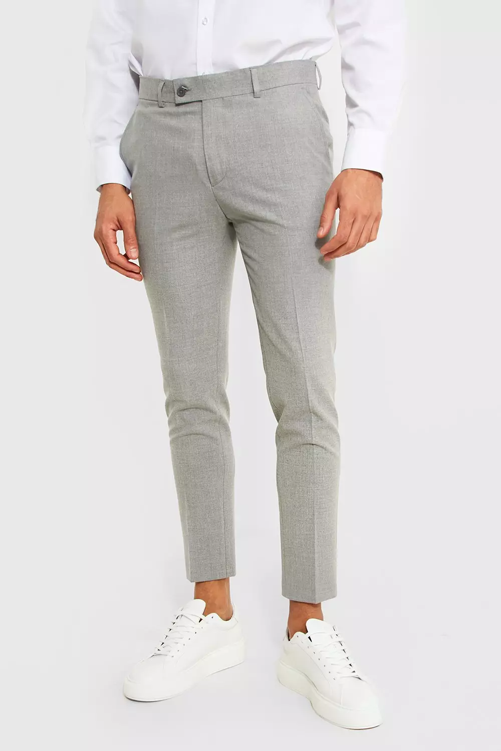 Grey Super Skinny Suit Pants