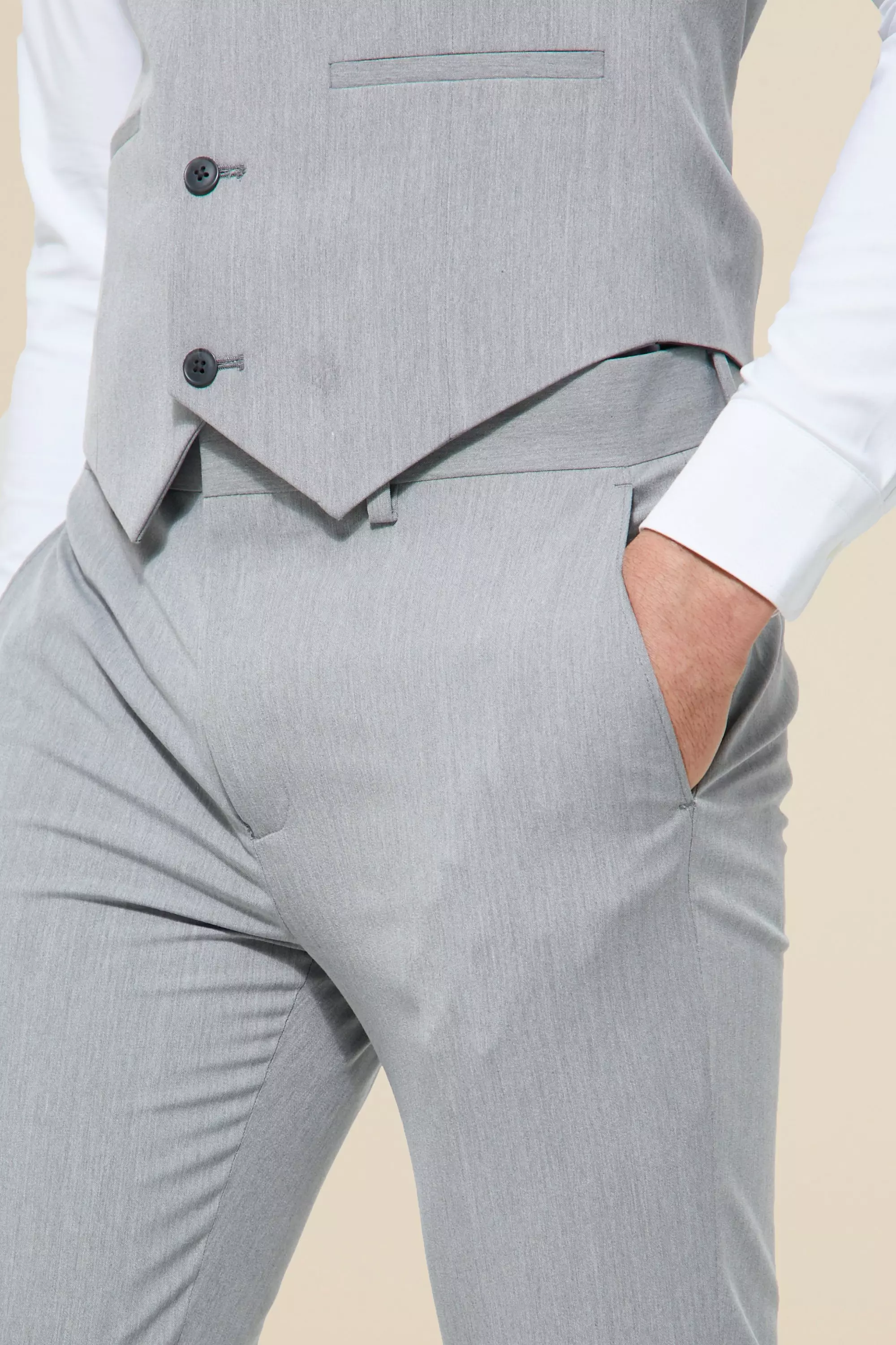 Grey Super Skinny Fit Pantalons alternatieve afbeelding