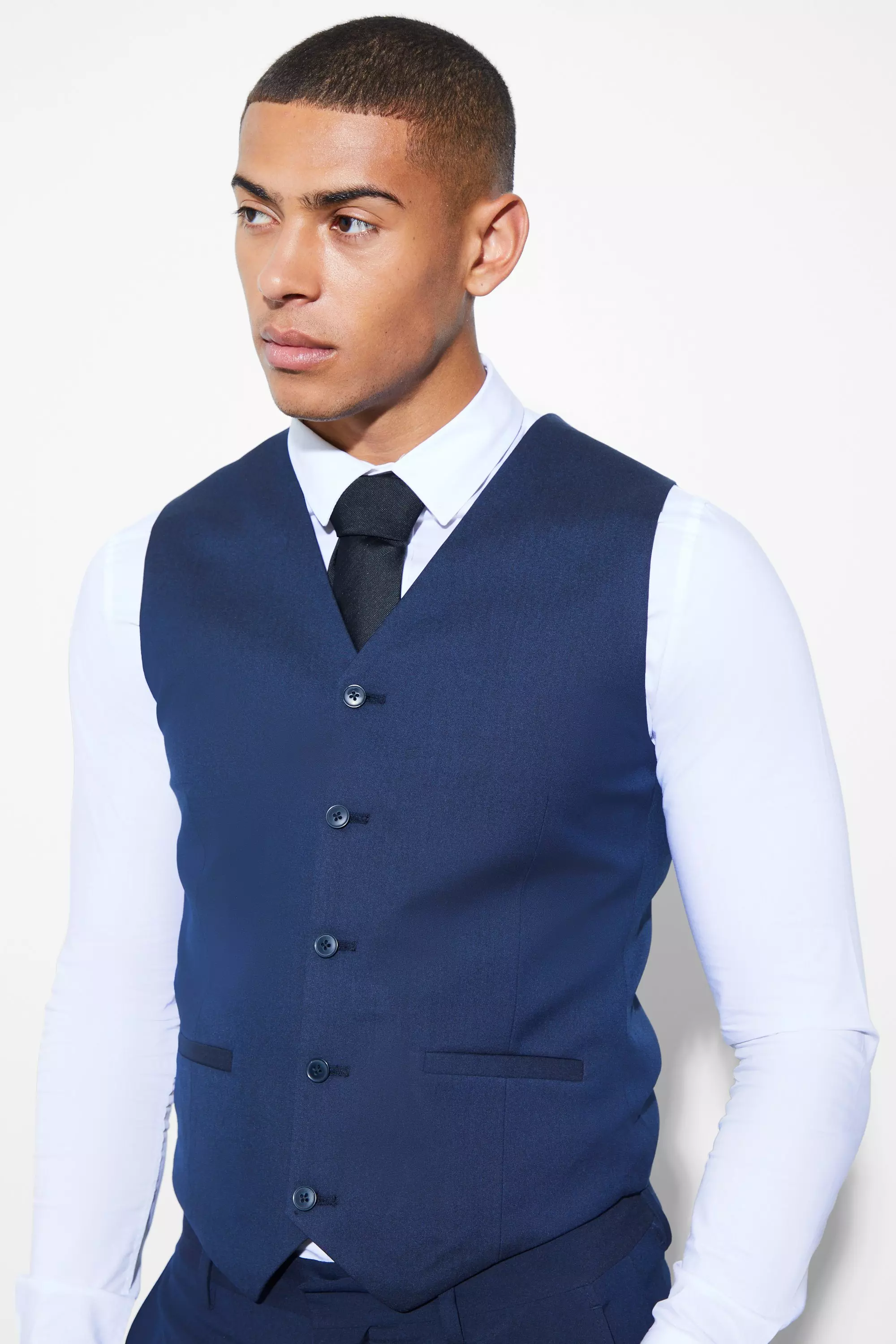 Skinny Vest Navy