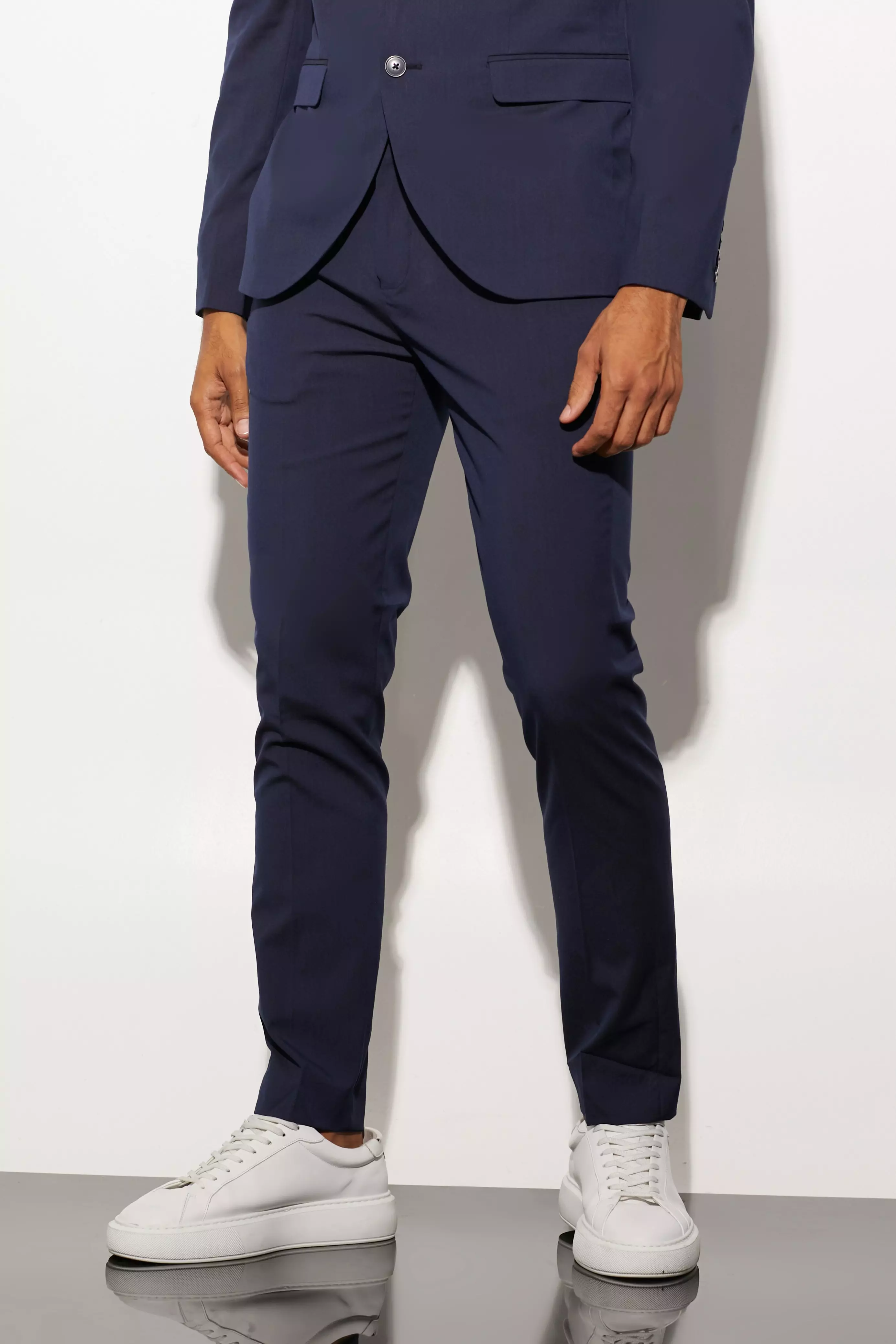 Skinny Dress Pants Navy