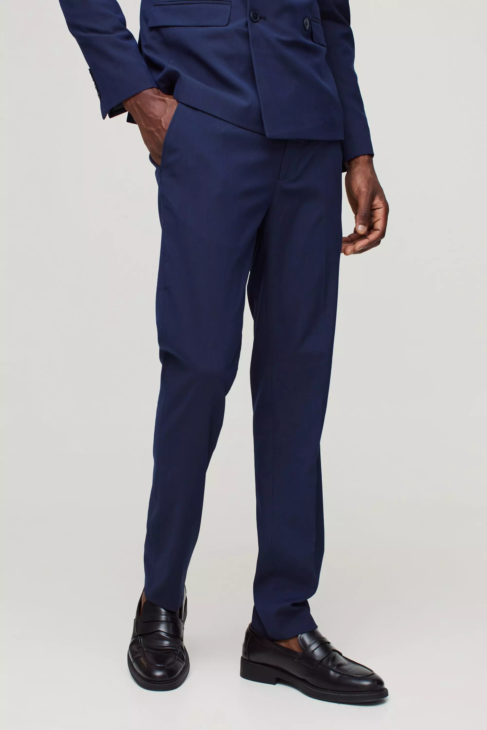 Skinny Dress Pants Navy