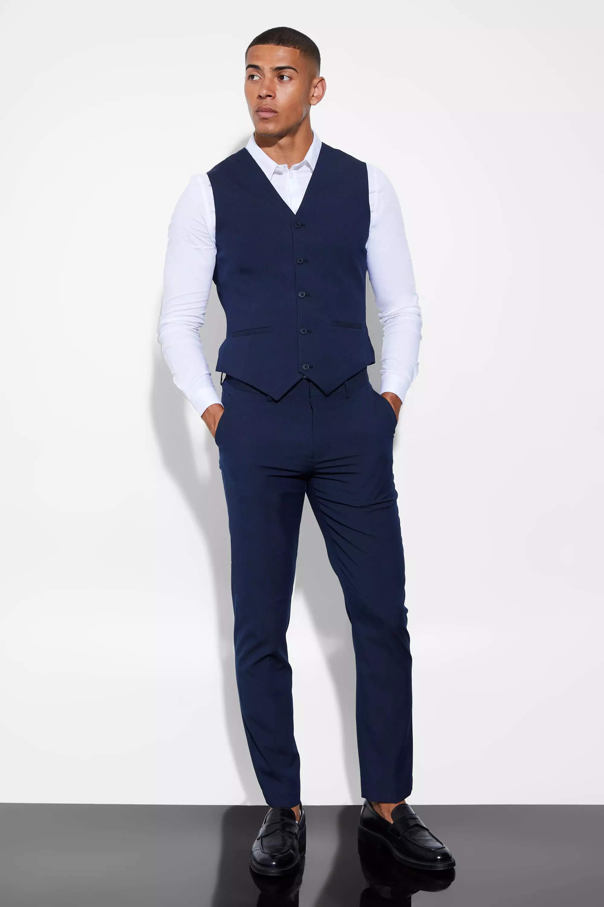 Pantalon de costume slim, Navy autre image